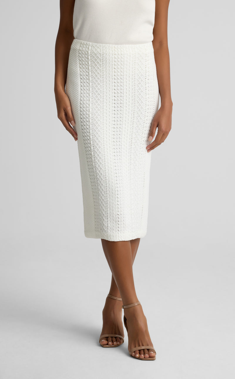 Margot Skirt In Cotton Crochet Knit