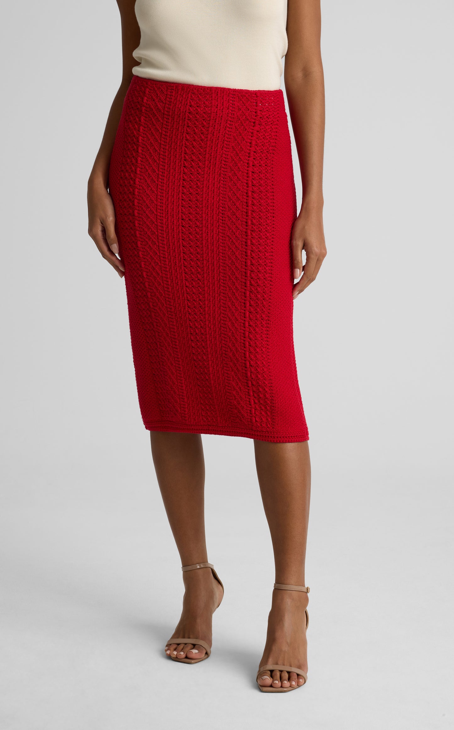 Margot Skirt In Cotton Crochet Knit