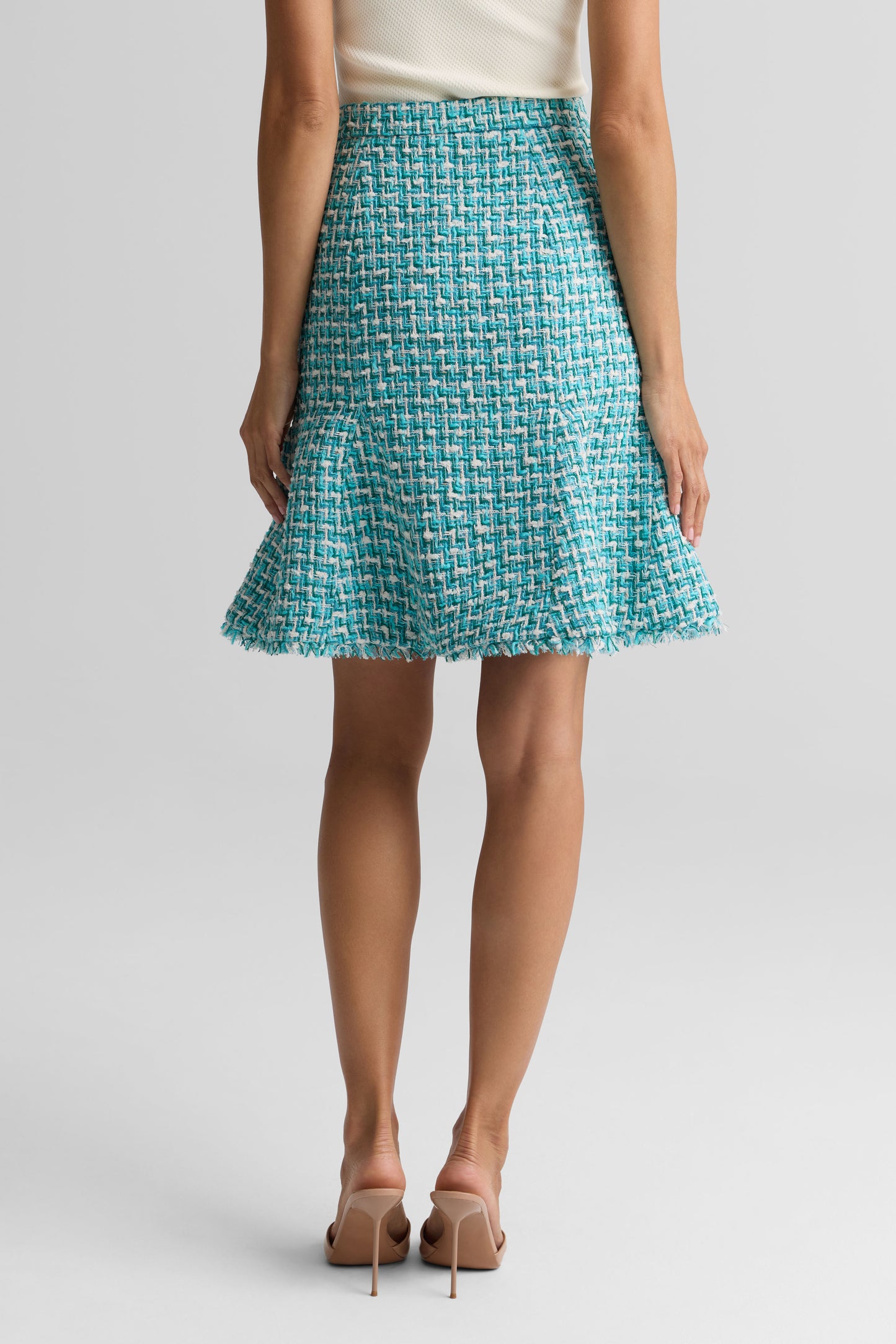 Tweed Godet Skirt
