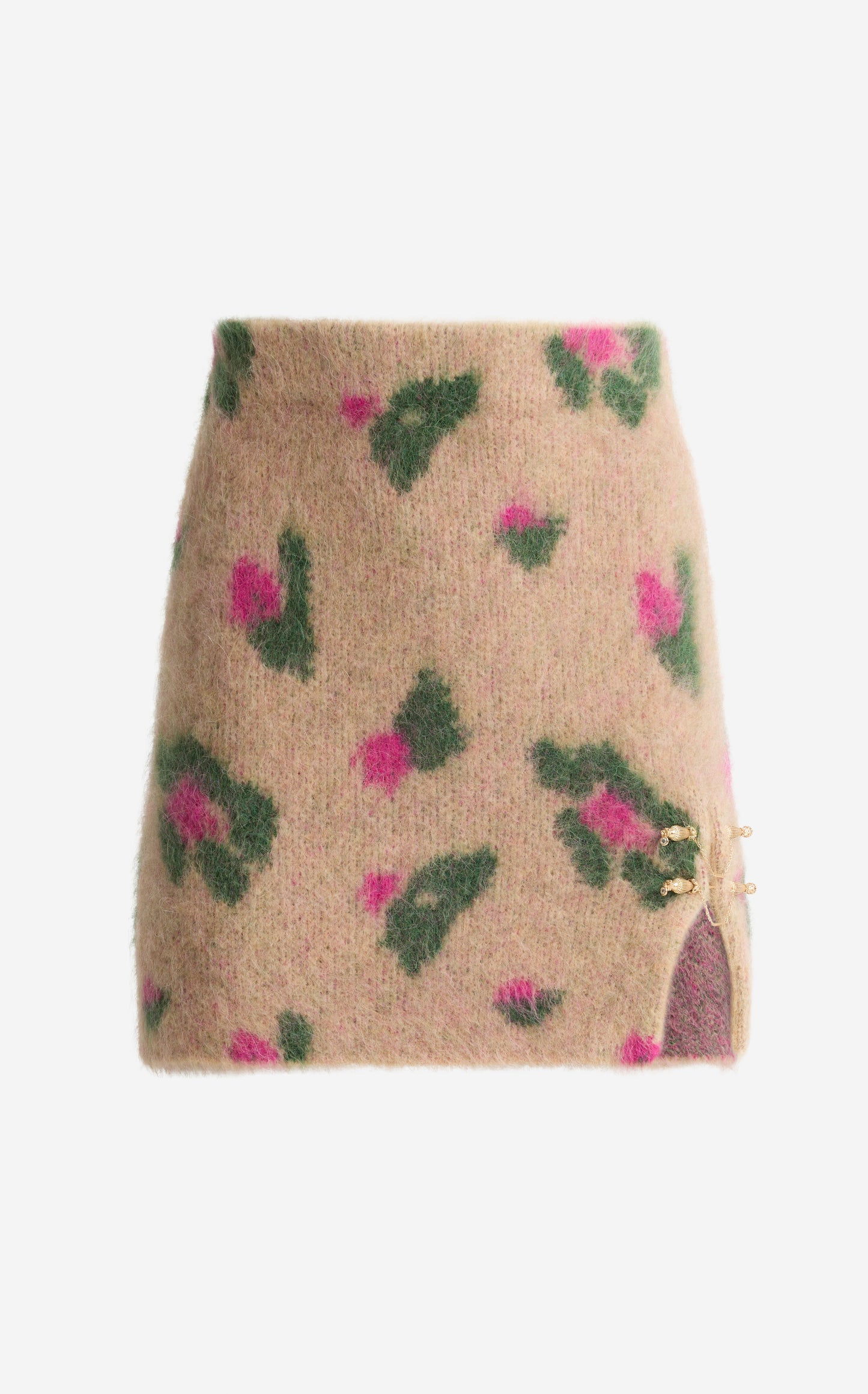 Skirt in Brushed Alpaca Blend Jacquard