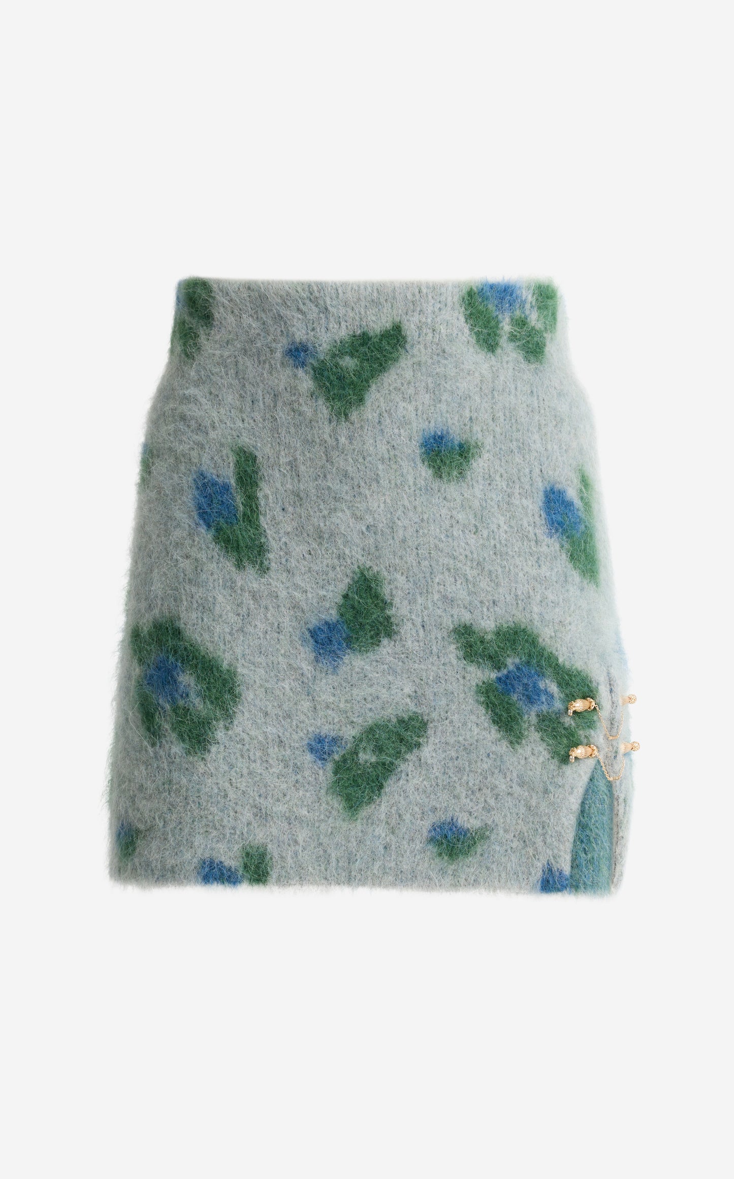 Skirt in Brushed Alpaca Blend Jacquard