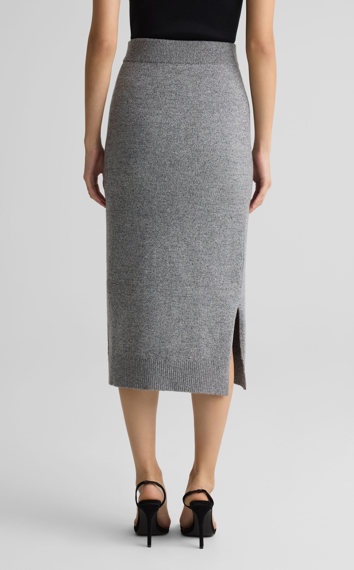 Skirt In Wool Mouliné Knit