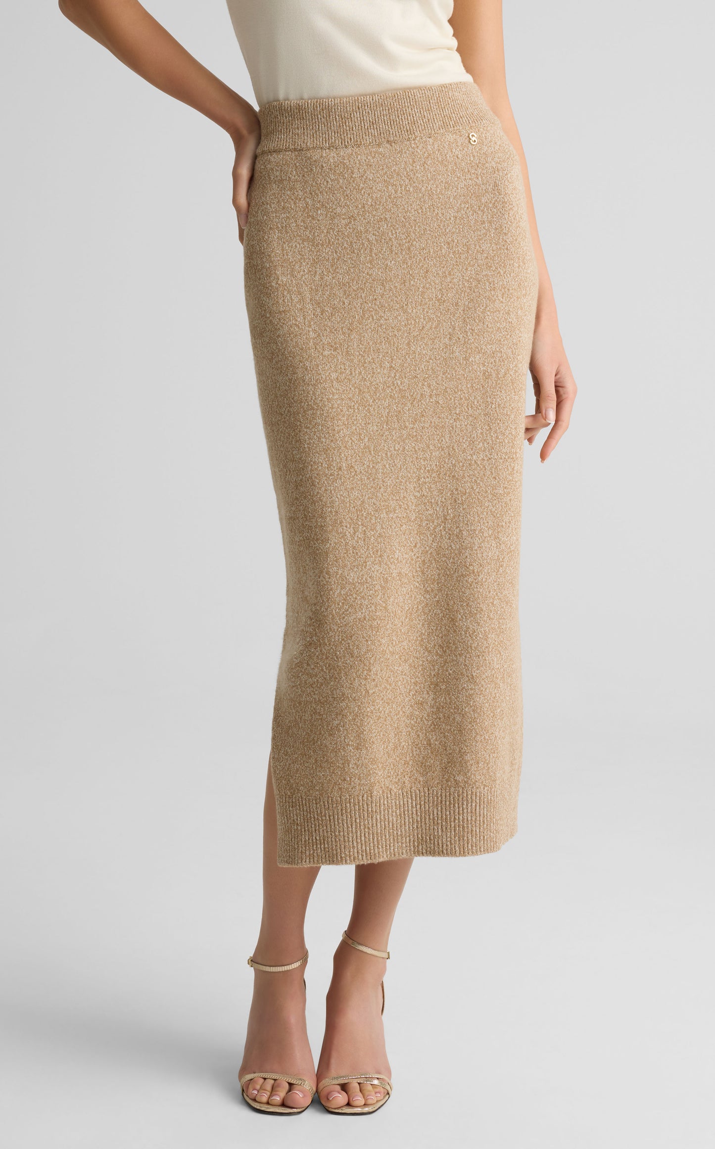 Skirt In Wool Mouliné Knit