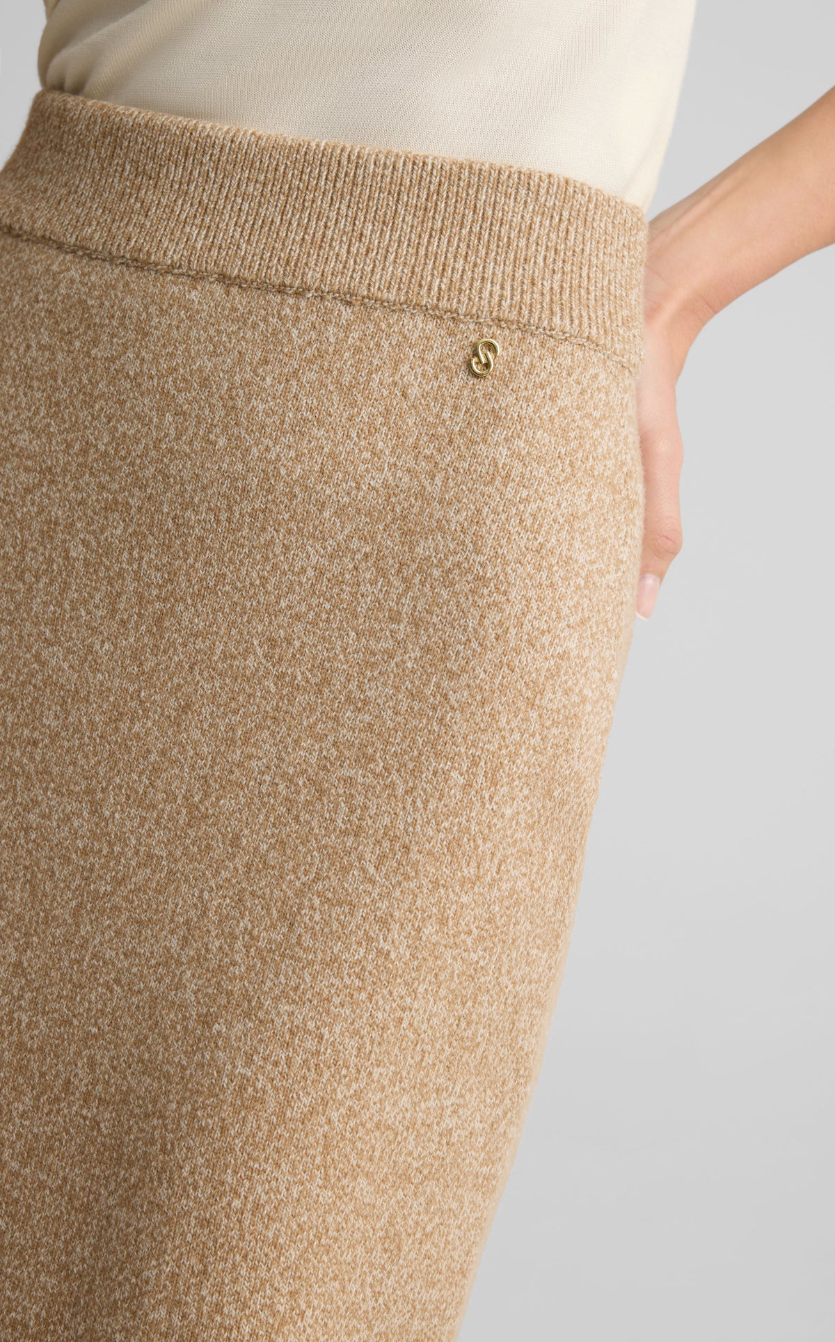Skirt In Wool Mouliné Knit