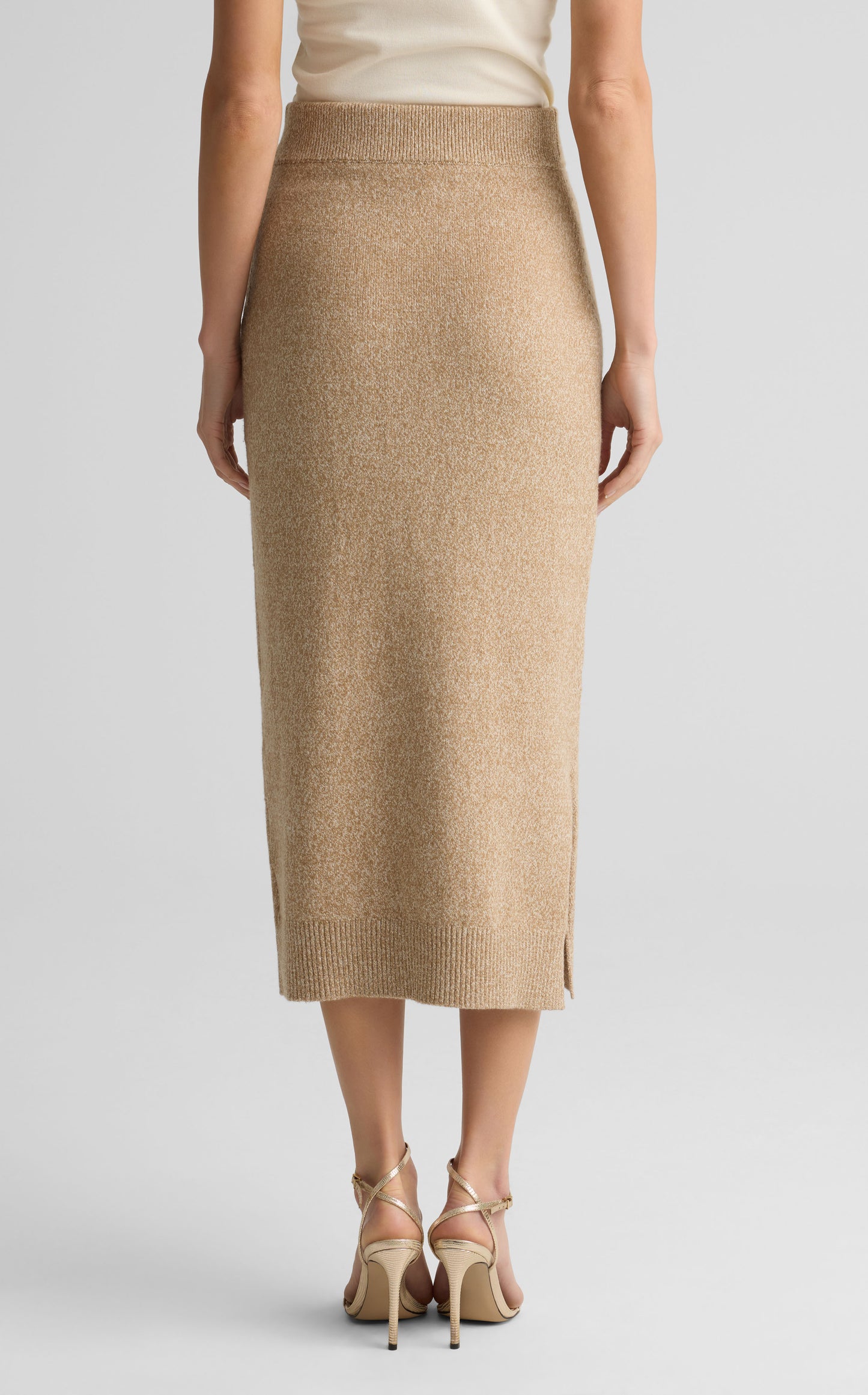 Skirt In Wool Mouliné Knit