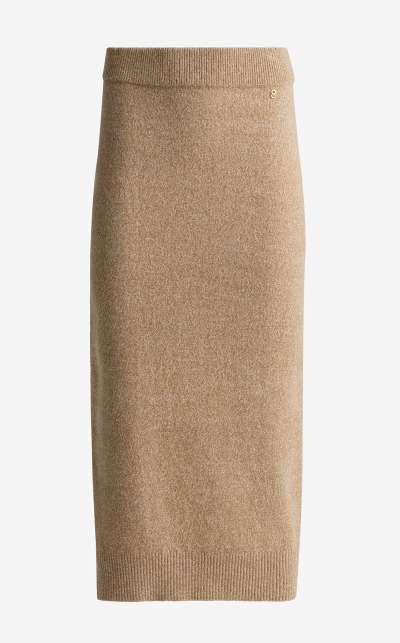 Skirt In Wool Mouliné Knit