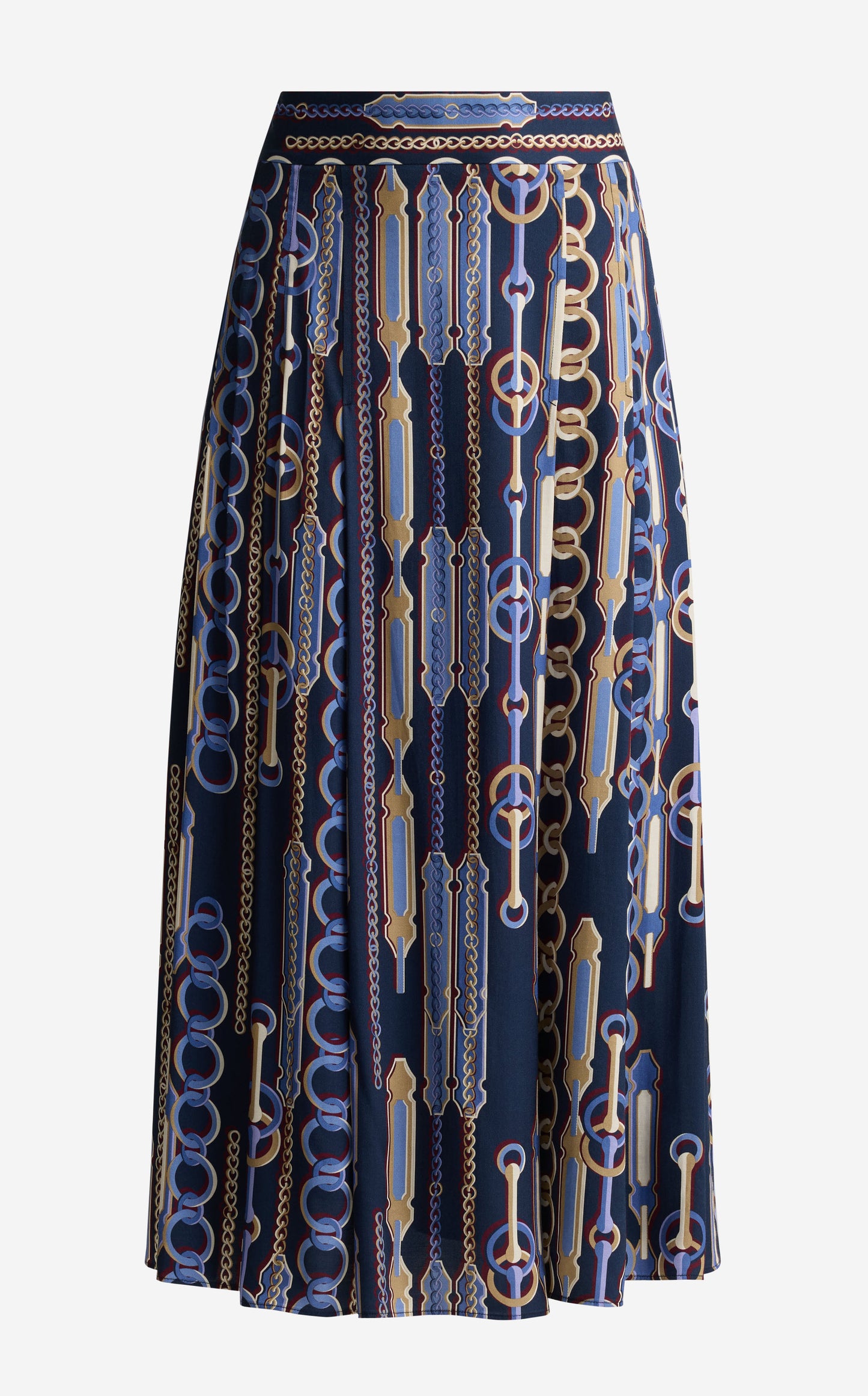 Skirt In Heritage Chain + Bridle Print