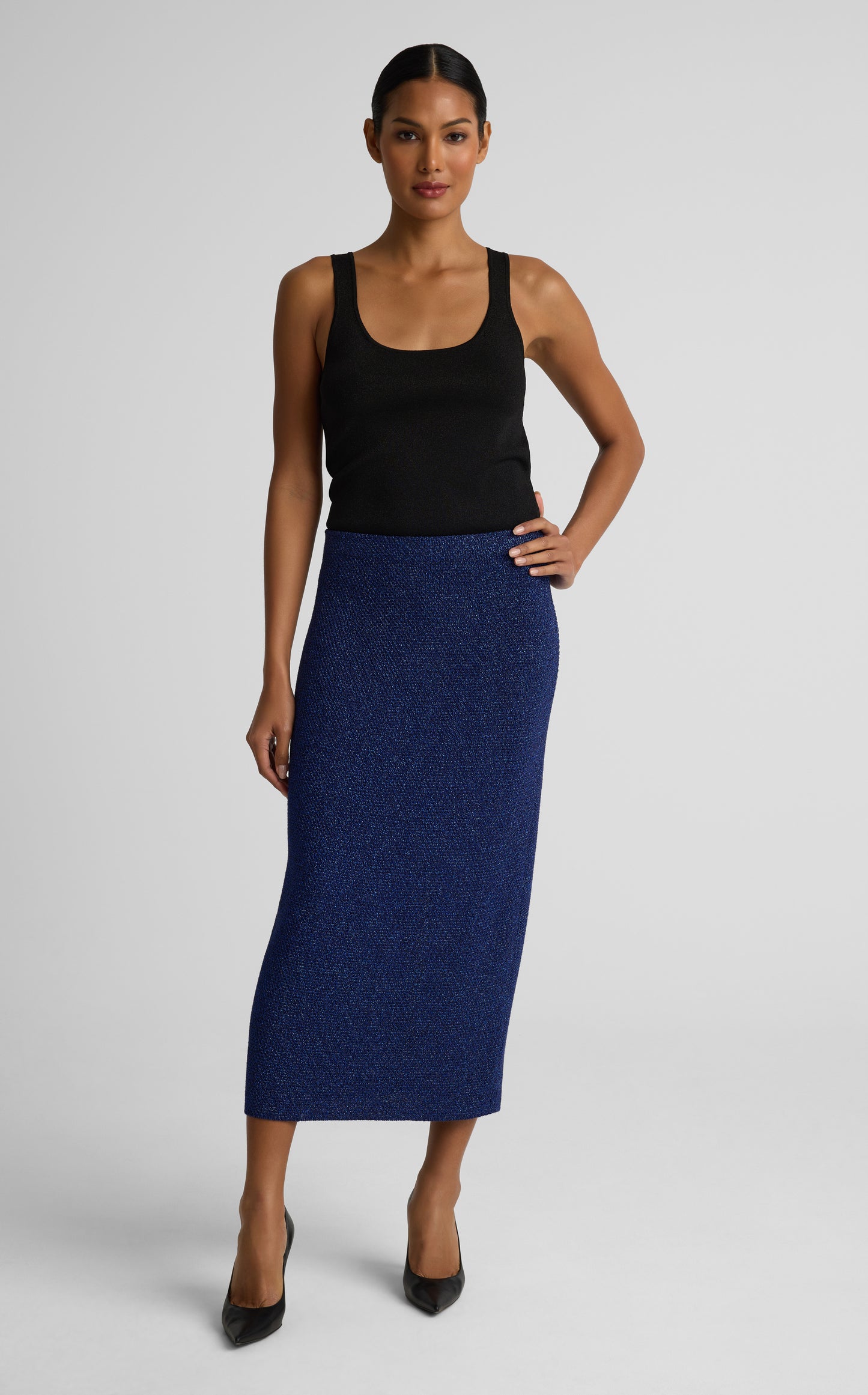Margot Skirt In Metallic Knit