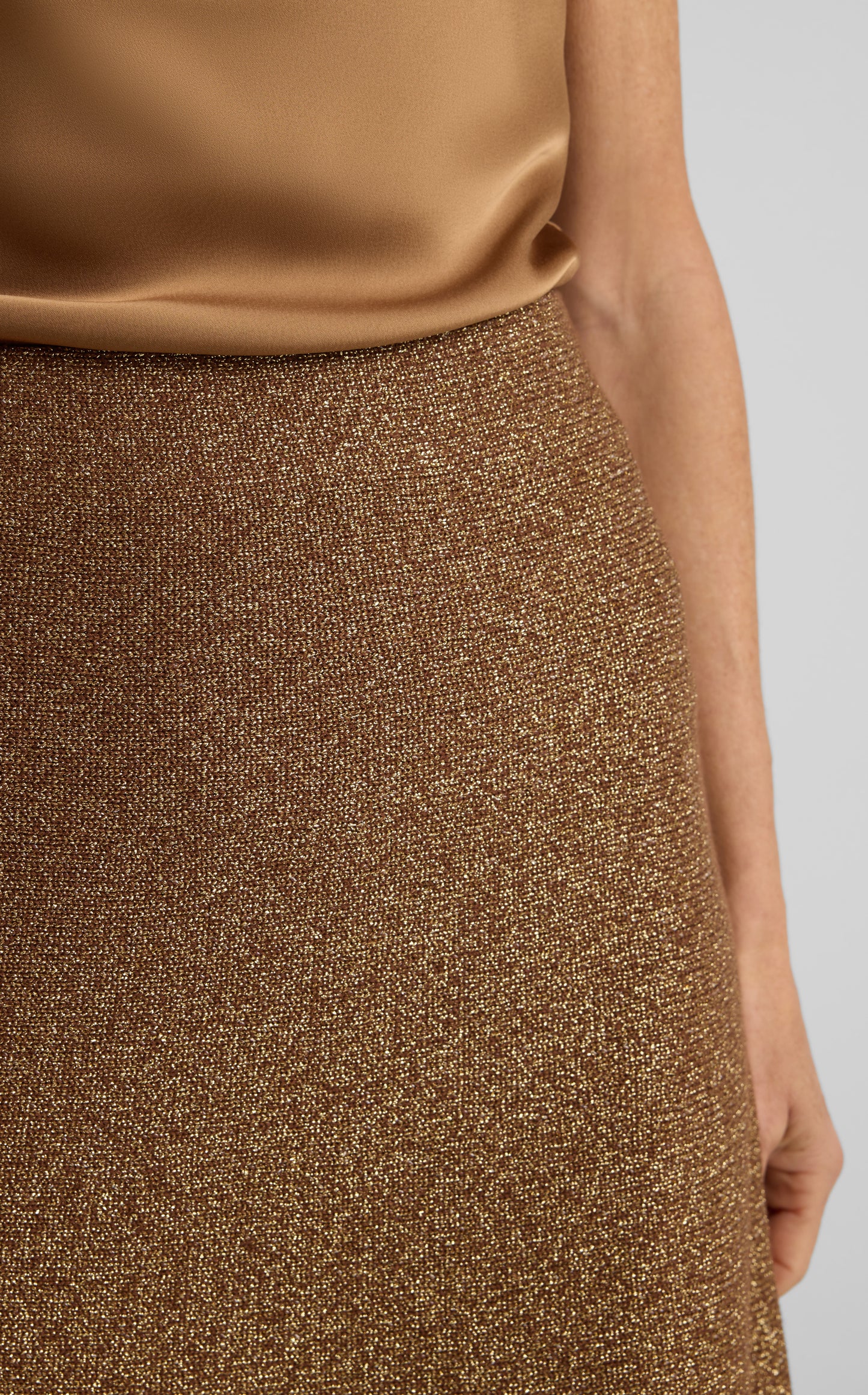 Phoebe Skirt In Metallic Knit