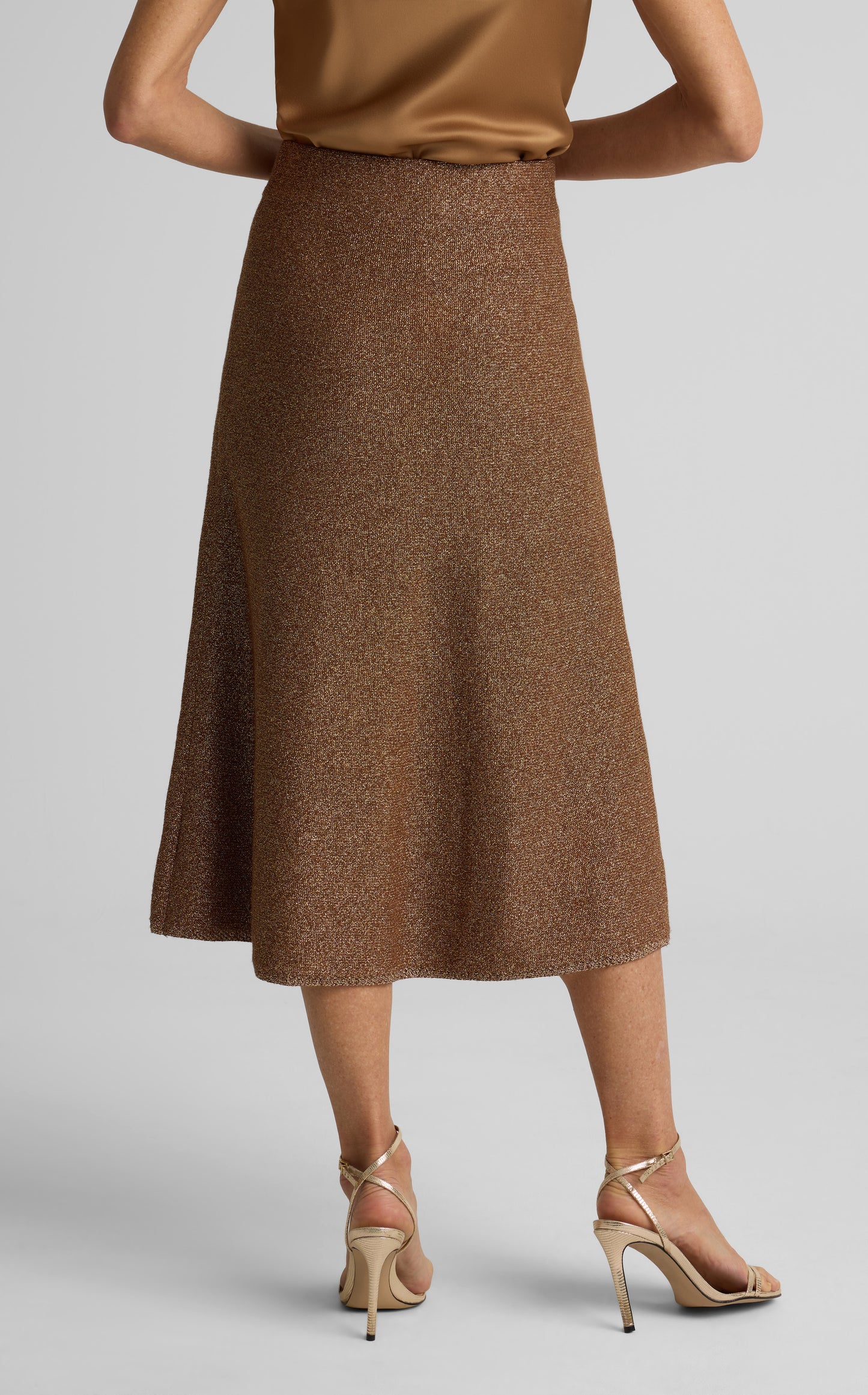Phoebe Skirt In Metallic Knit