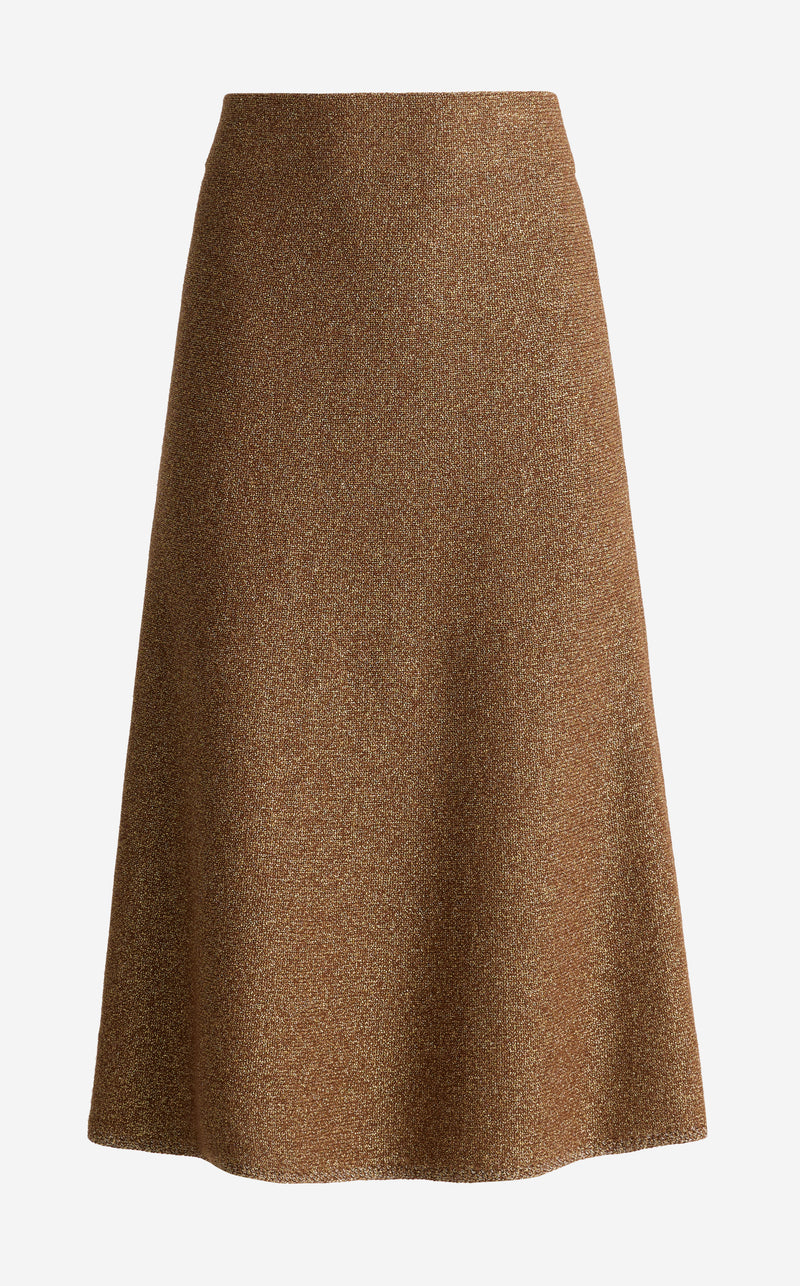 Phoebe Skirt In Metallic Knit