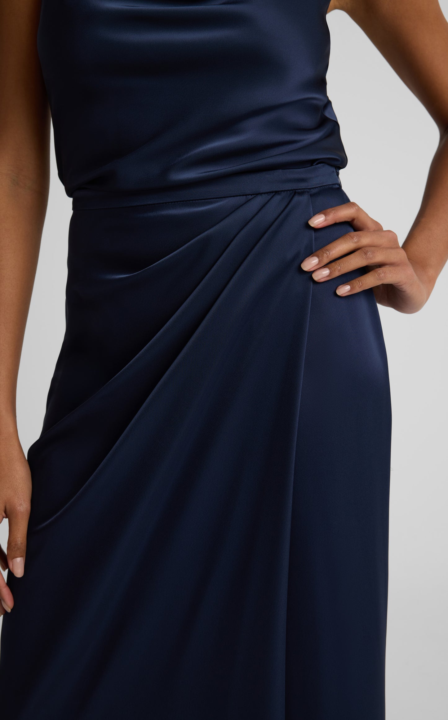Penelope Skirt In Liquid Satin