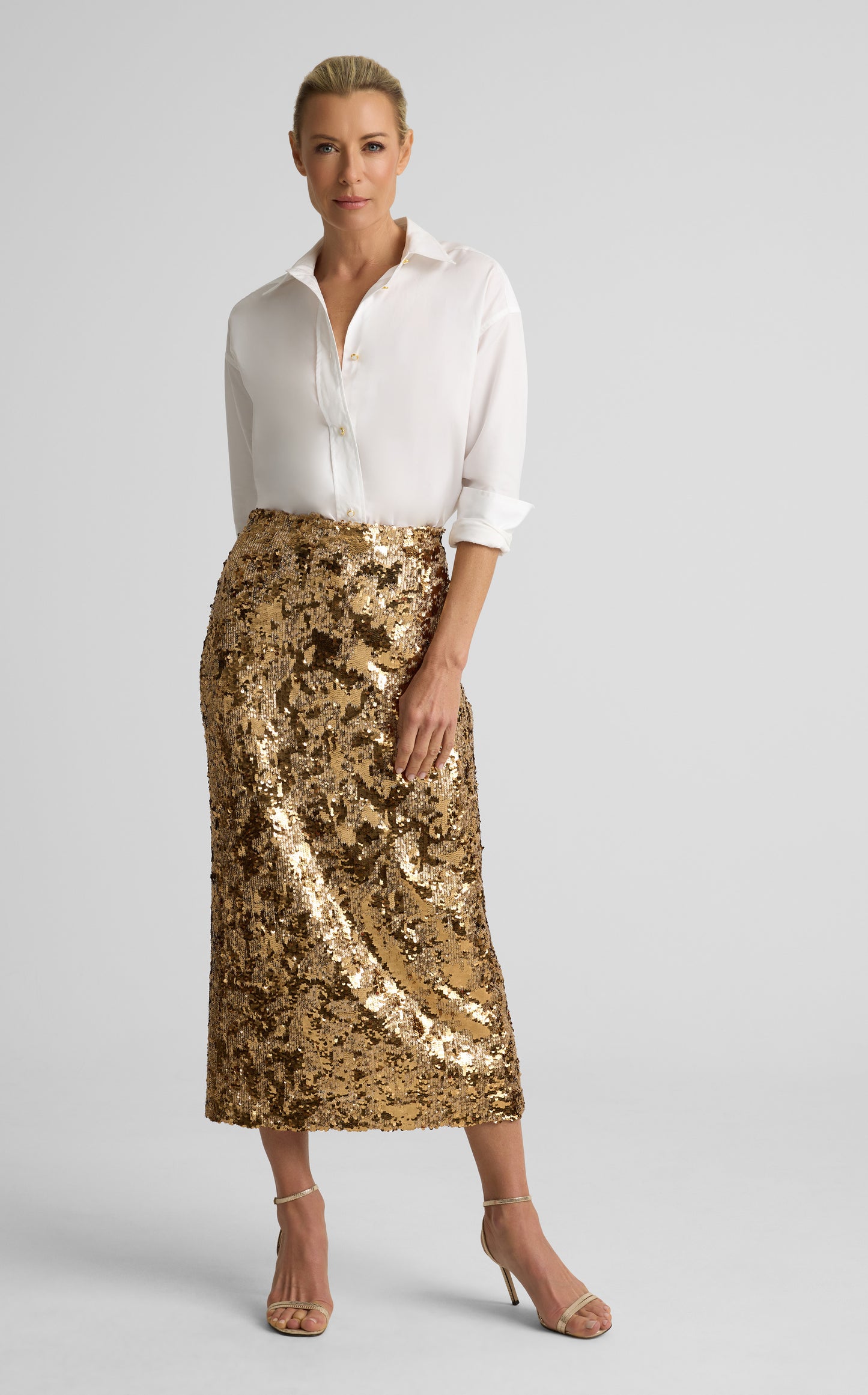 Stevie Skirt In Stretch Sequin Knit