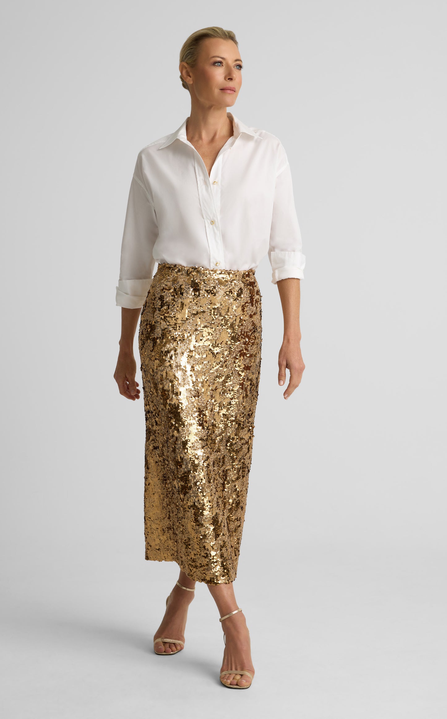 Stevie Skirt In Stretch Sequin Knit