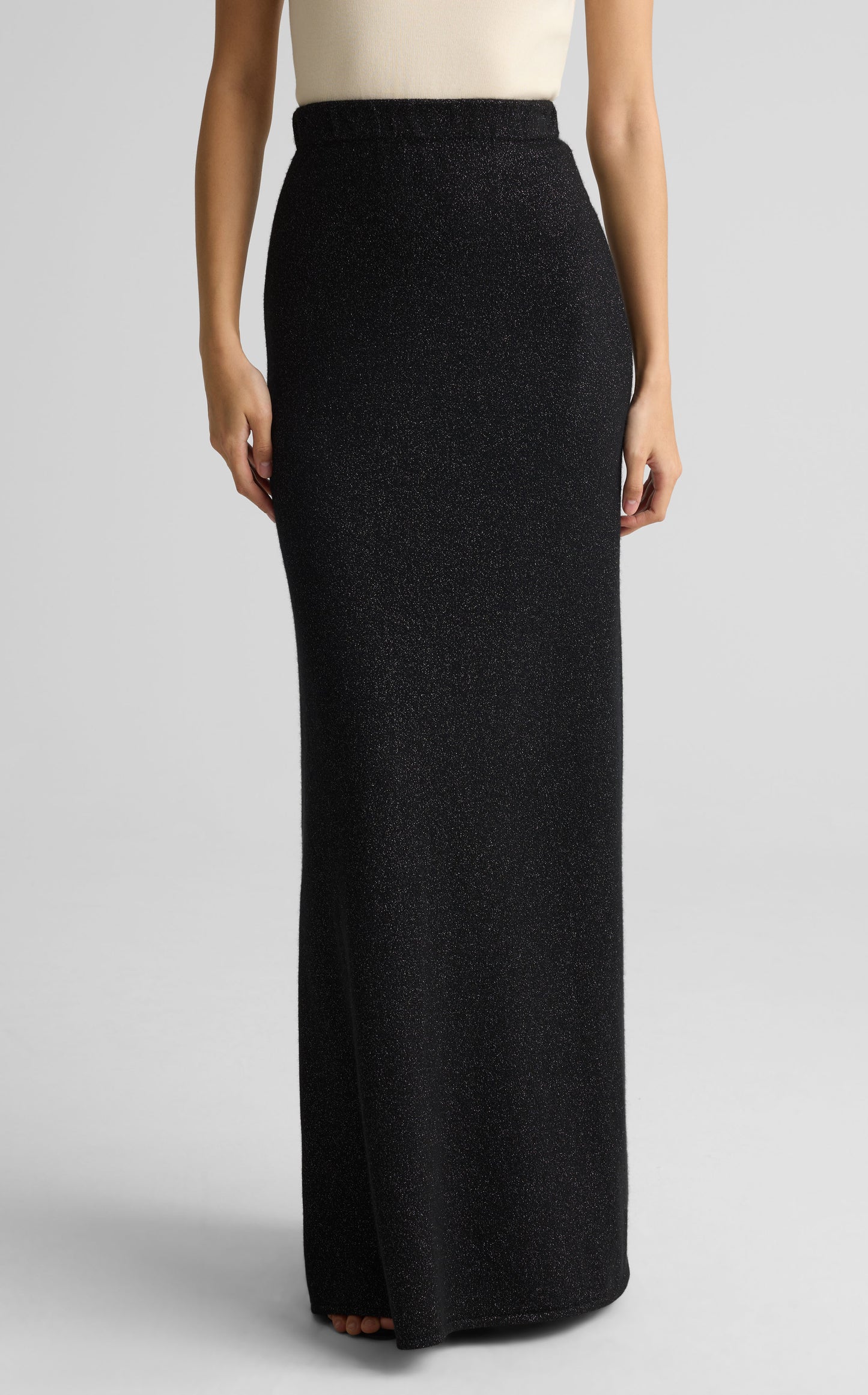 Skirt In Wool Cashmere Metallic Blend