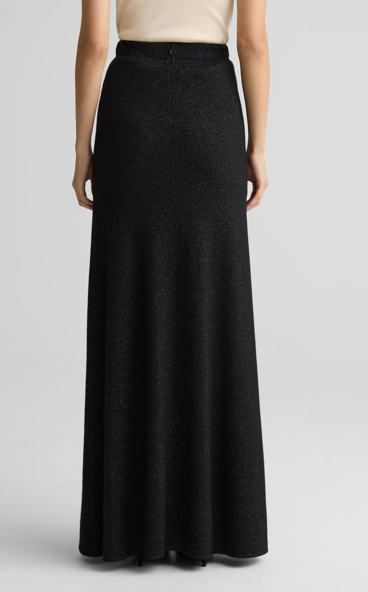 Skirt In Wool Cashmere Metallic Blend