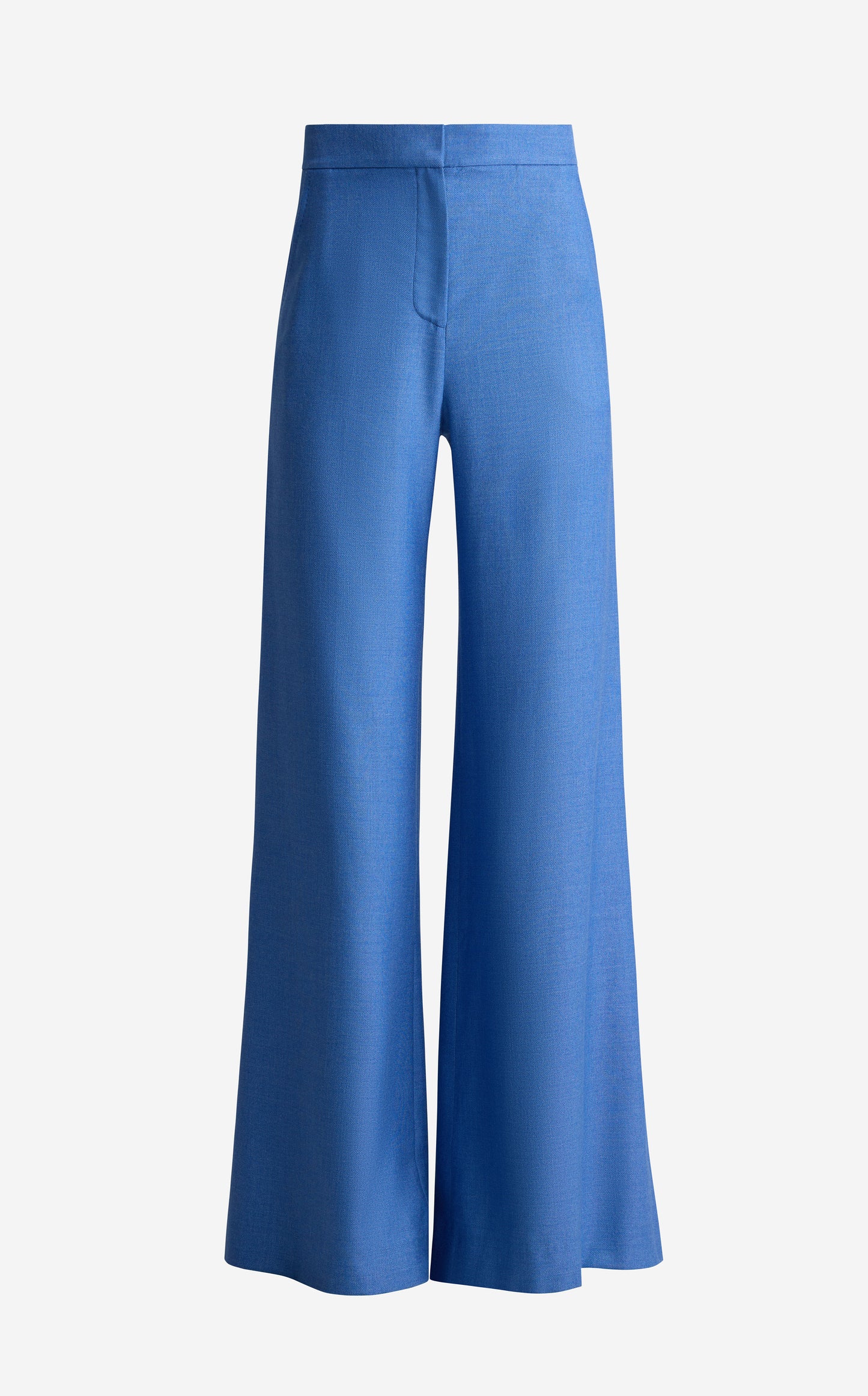 Maddie Wide Leg Pant in Wool Silk Suiting