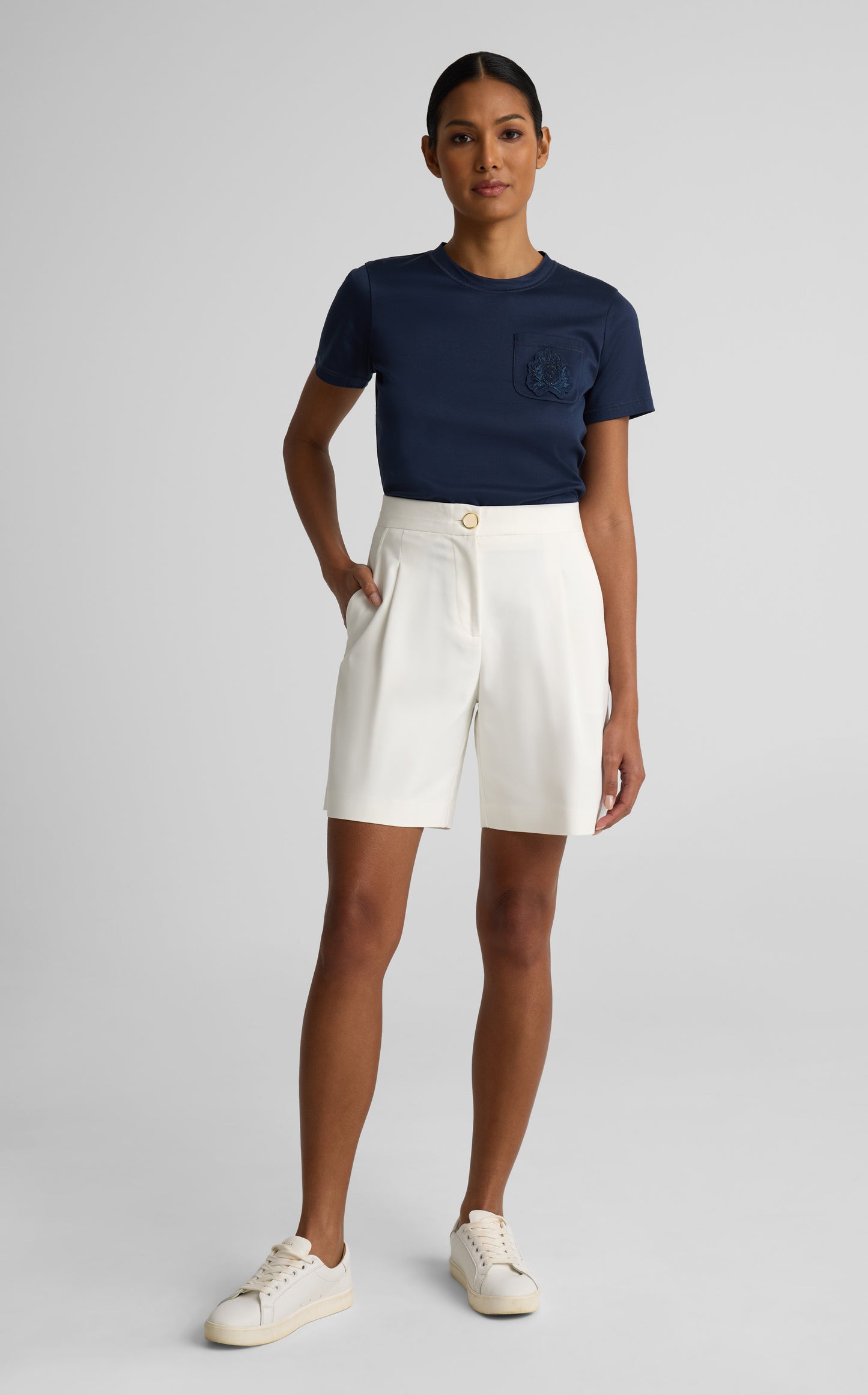 Spencer Short In Stretch Cotton Sateen