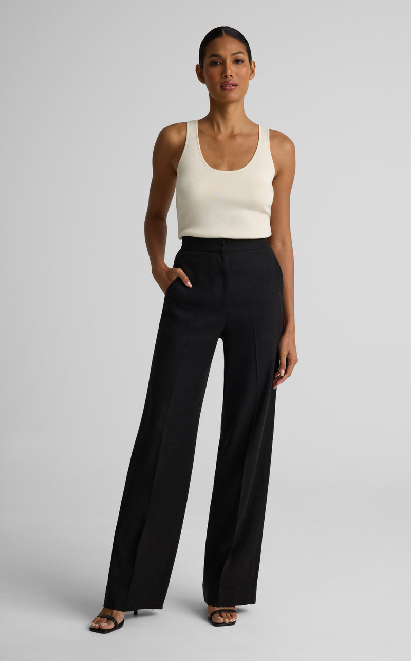 Maddie Pant In Stretch Linen Twill