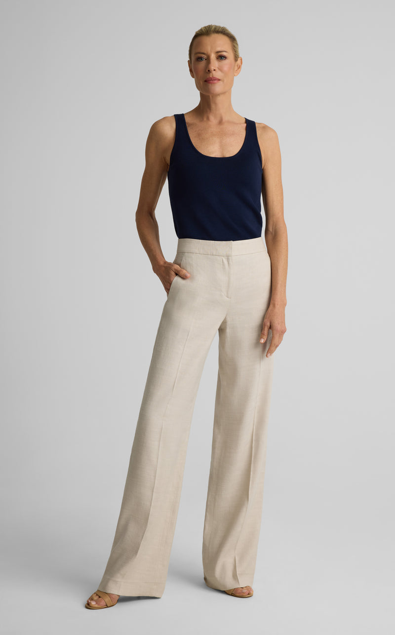 Maddie Pant In Stretch Linen Twill