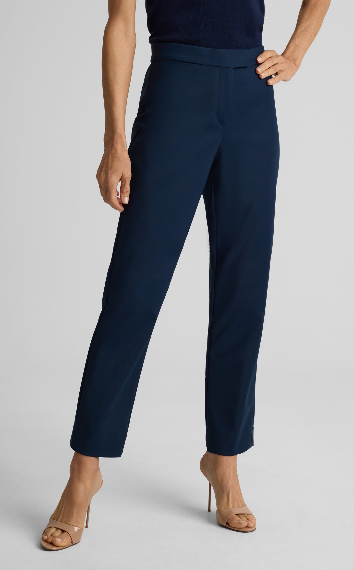 Isabel Pant In Stretch Cotton Sateen
