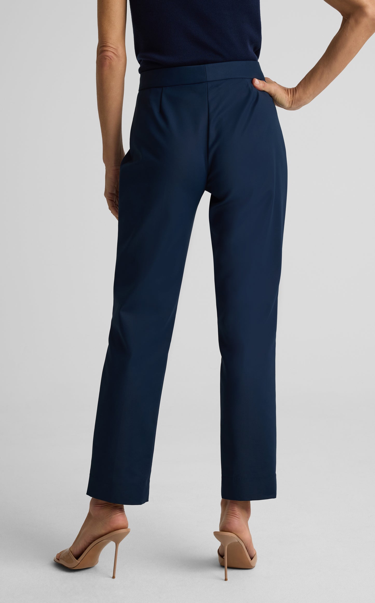 Isabel Pant In Stretch Cotton Sateen