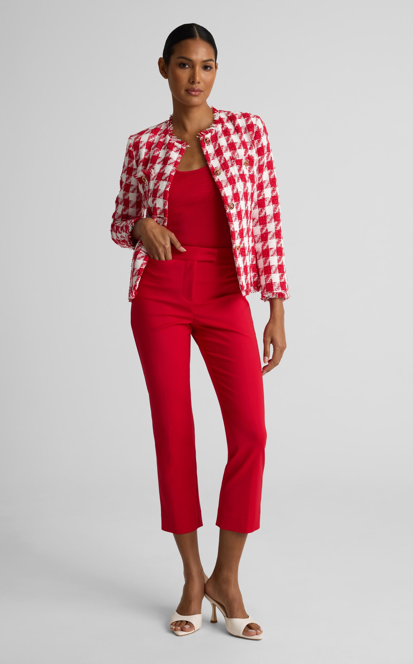 Isabel Pant In Stretch Cotton Sateen