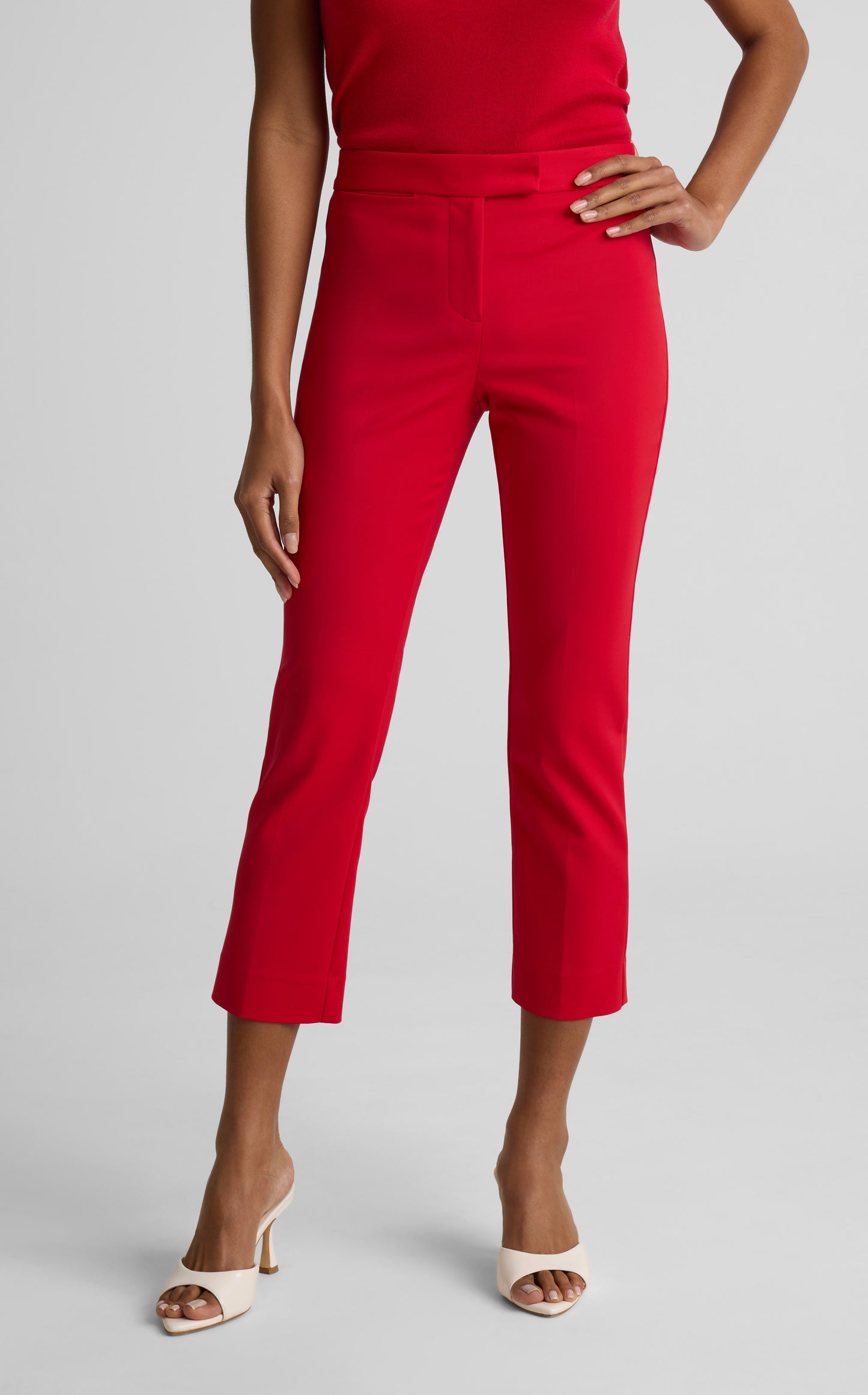 Isabel Pant In Stretch Cotton Sateen