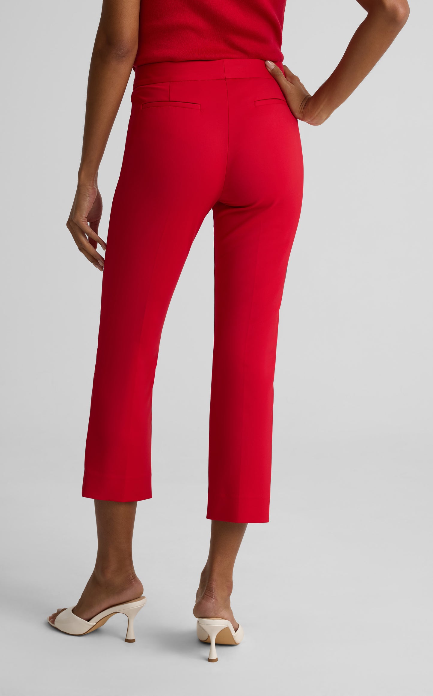 Isabel Pant In Stretch Cotton Sateen