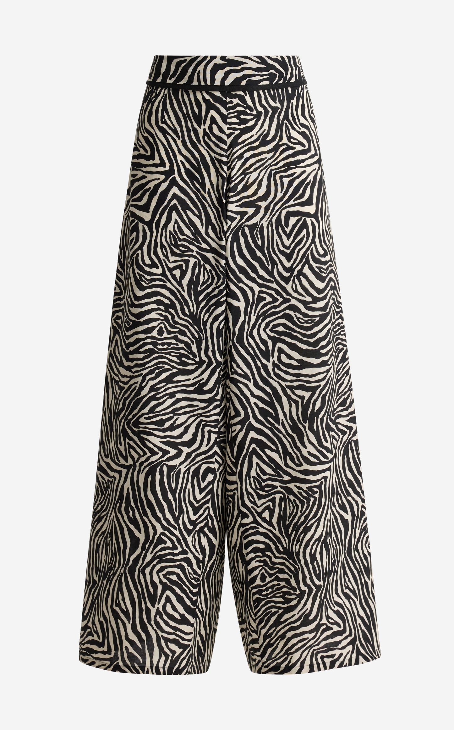 Romy Pant In Zebra Printed Linen Blend