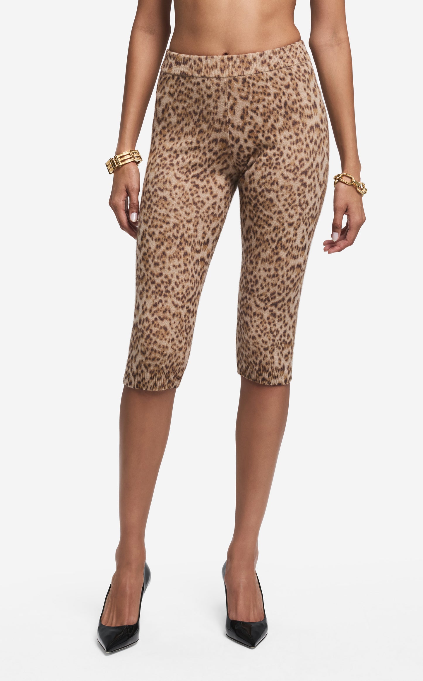 Capri Pant in Leopard Print Cashmere Blend