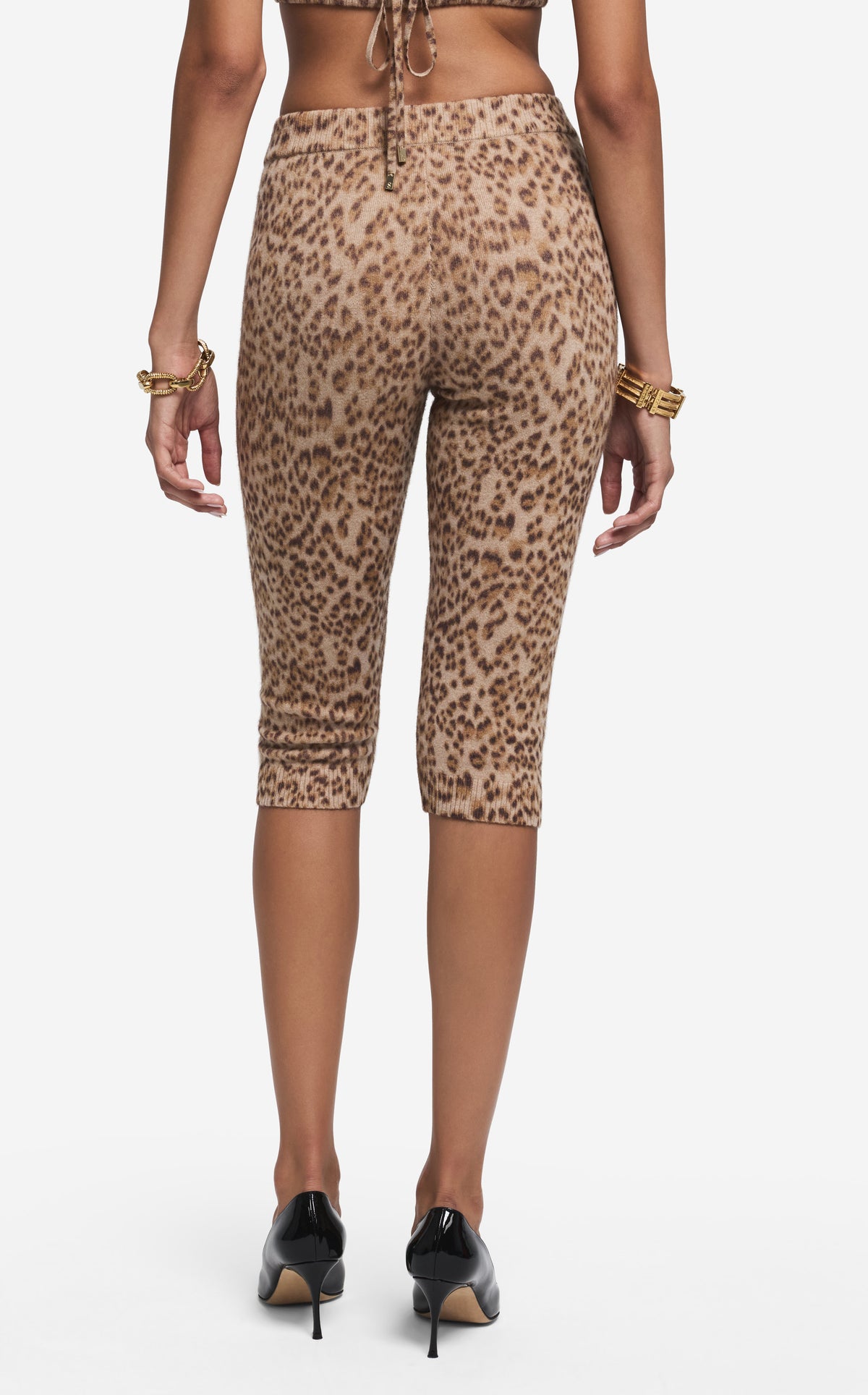 Capri Pant in Leopard Print Cashmere Blend