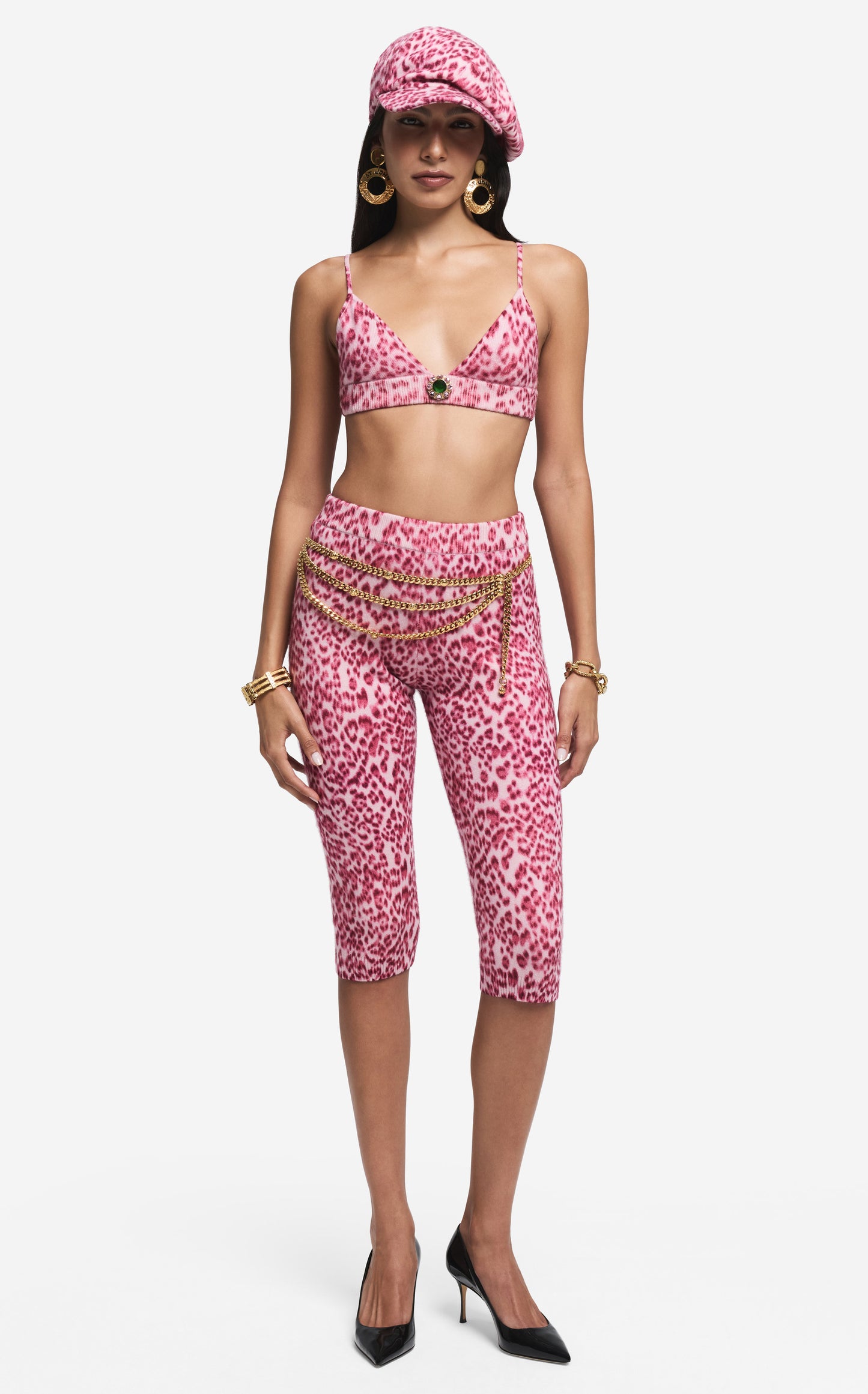 Capri Pant in Leopard Print Cashmere Blend