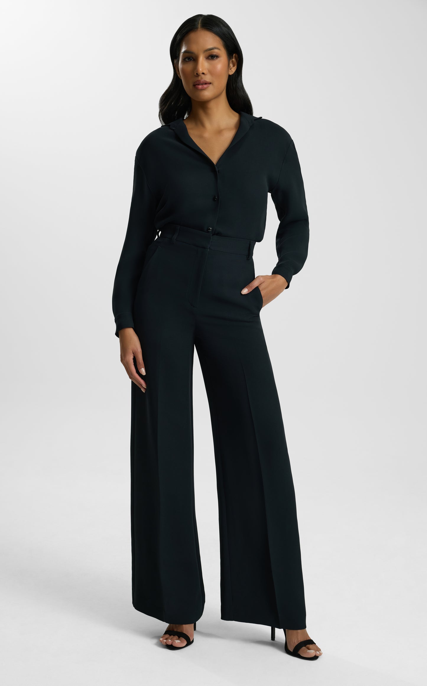 Maddie Pant In Heathered Crepe