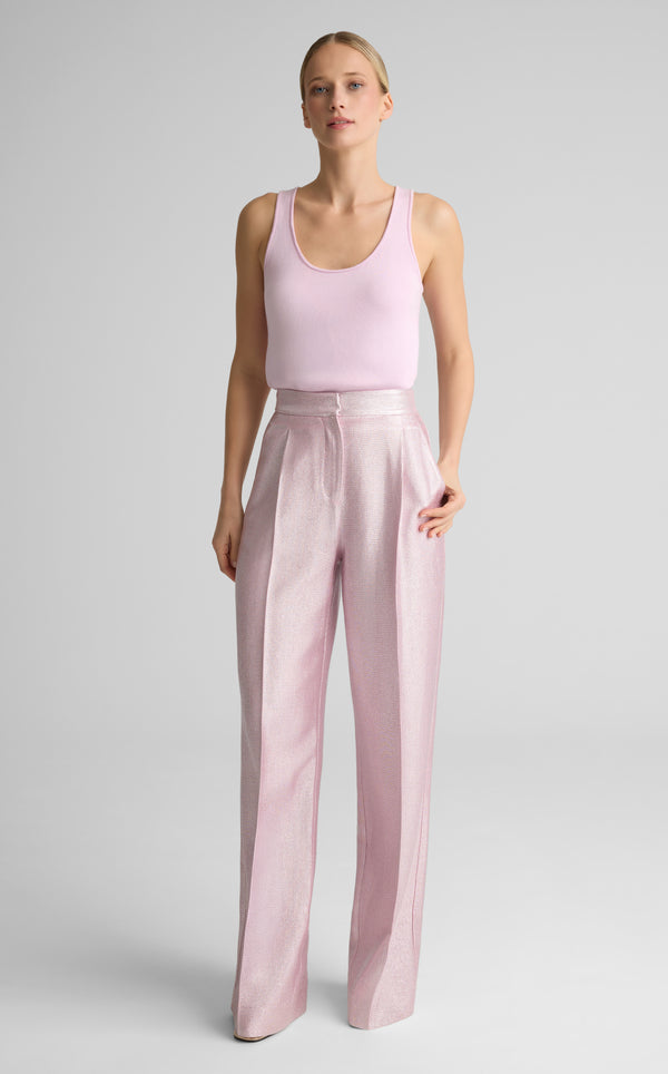 Chloe Pant in Soft Lamé Suiting