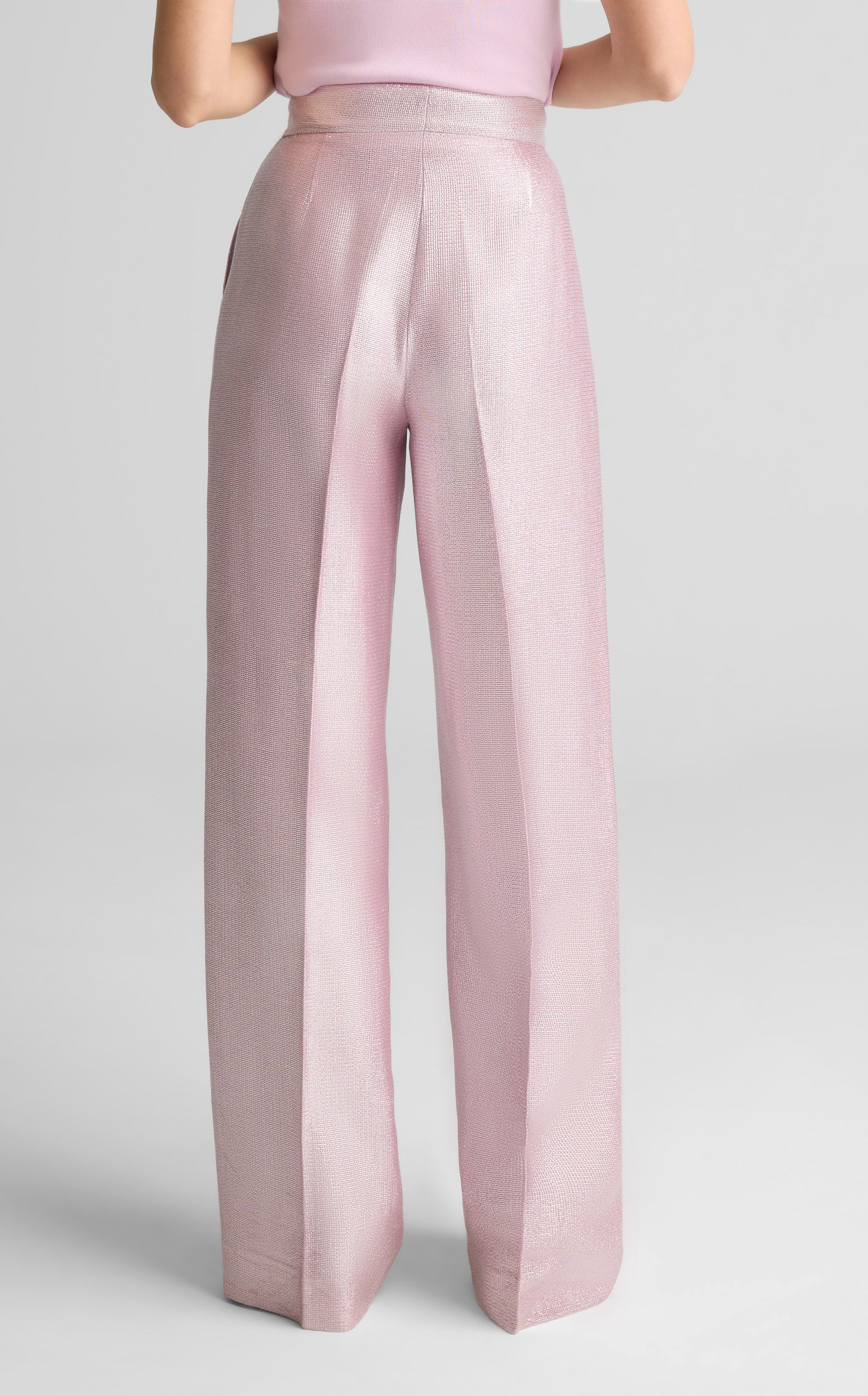 Chloe Pant in Soft Lamé Suiting