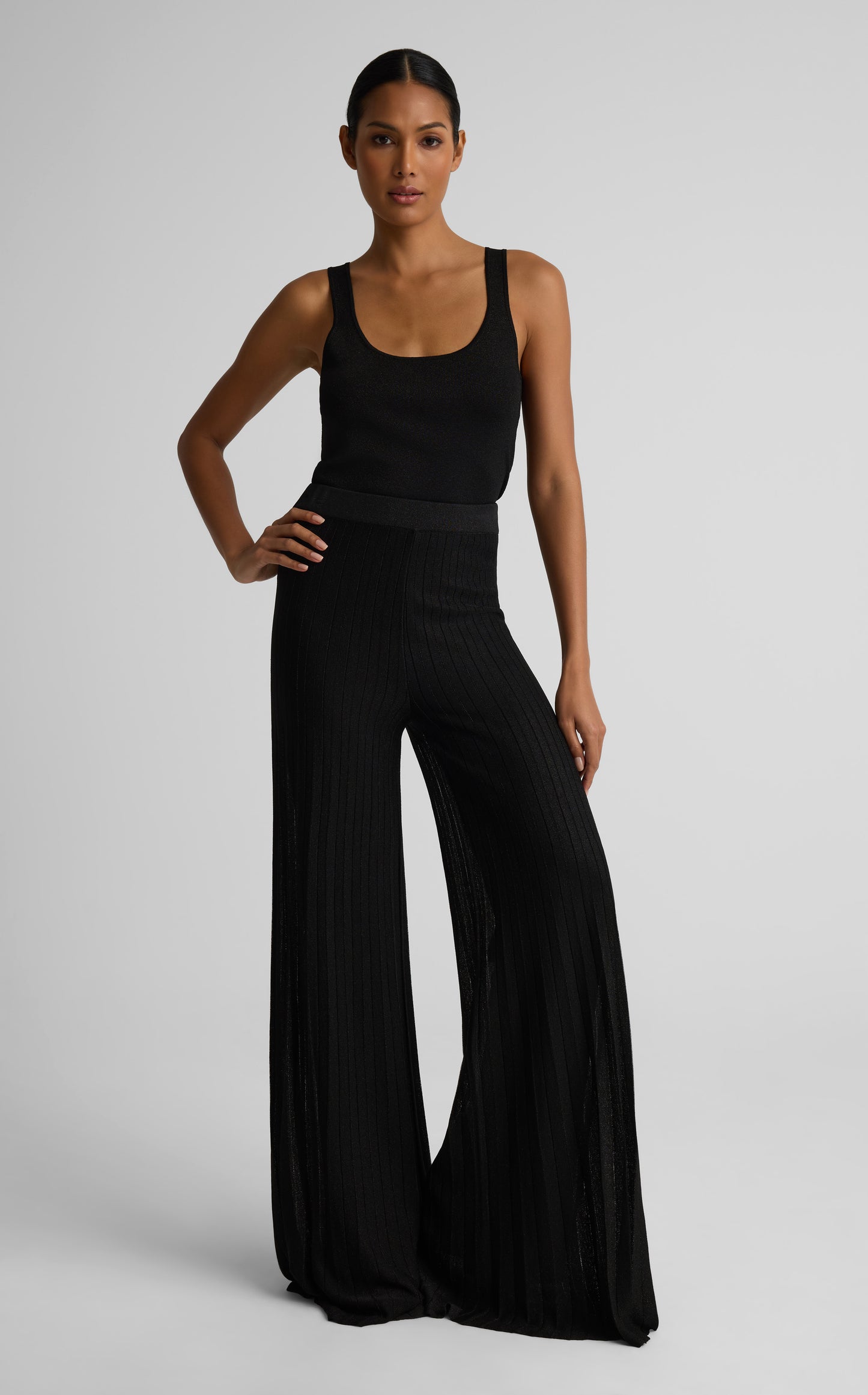 Katherine Pant In Soleil Metallic Knit