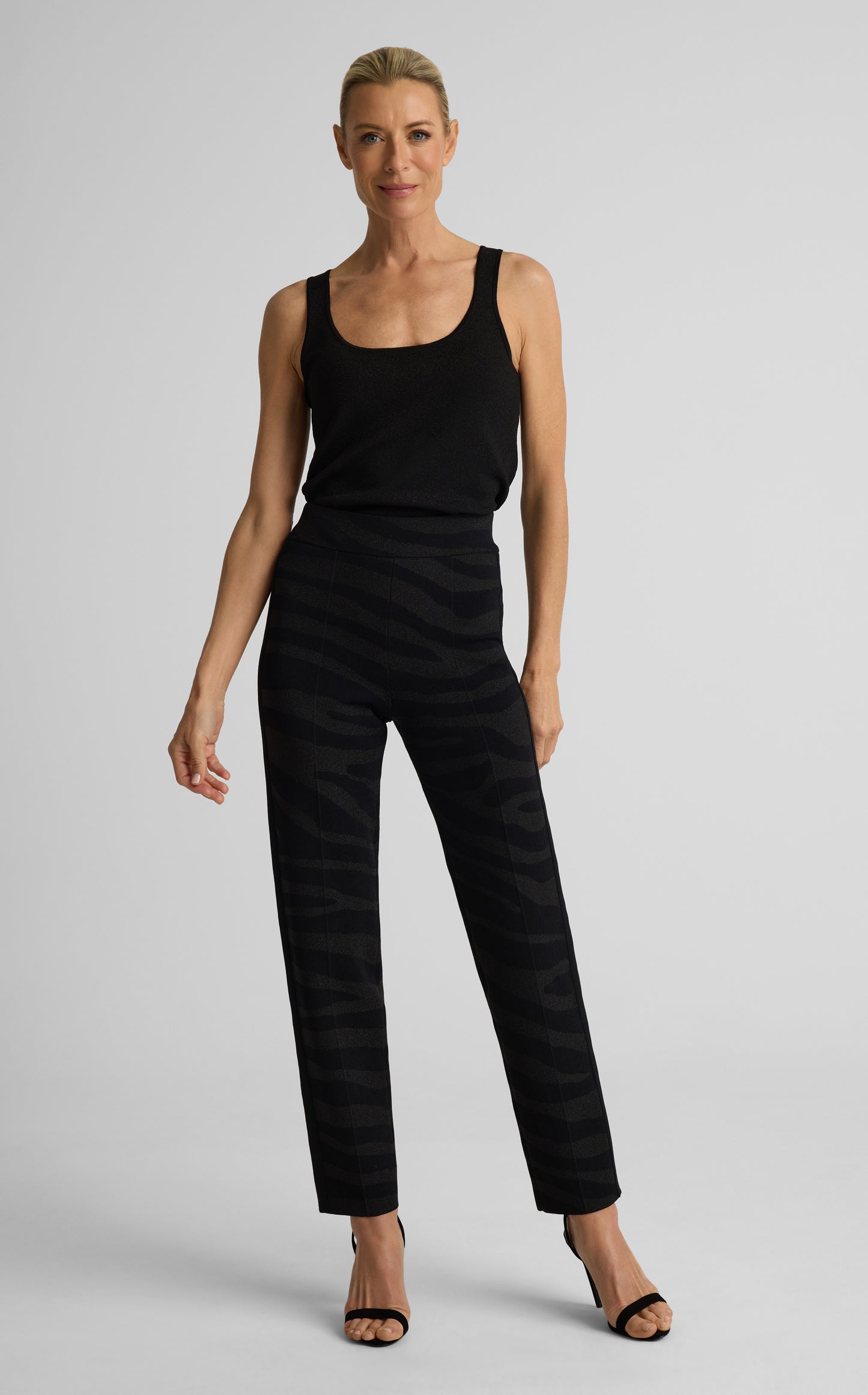 Isabel Pant In Zebra Santa Roma Knit