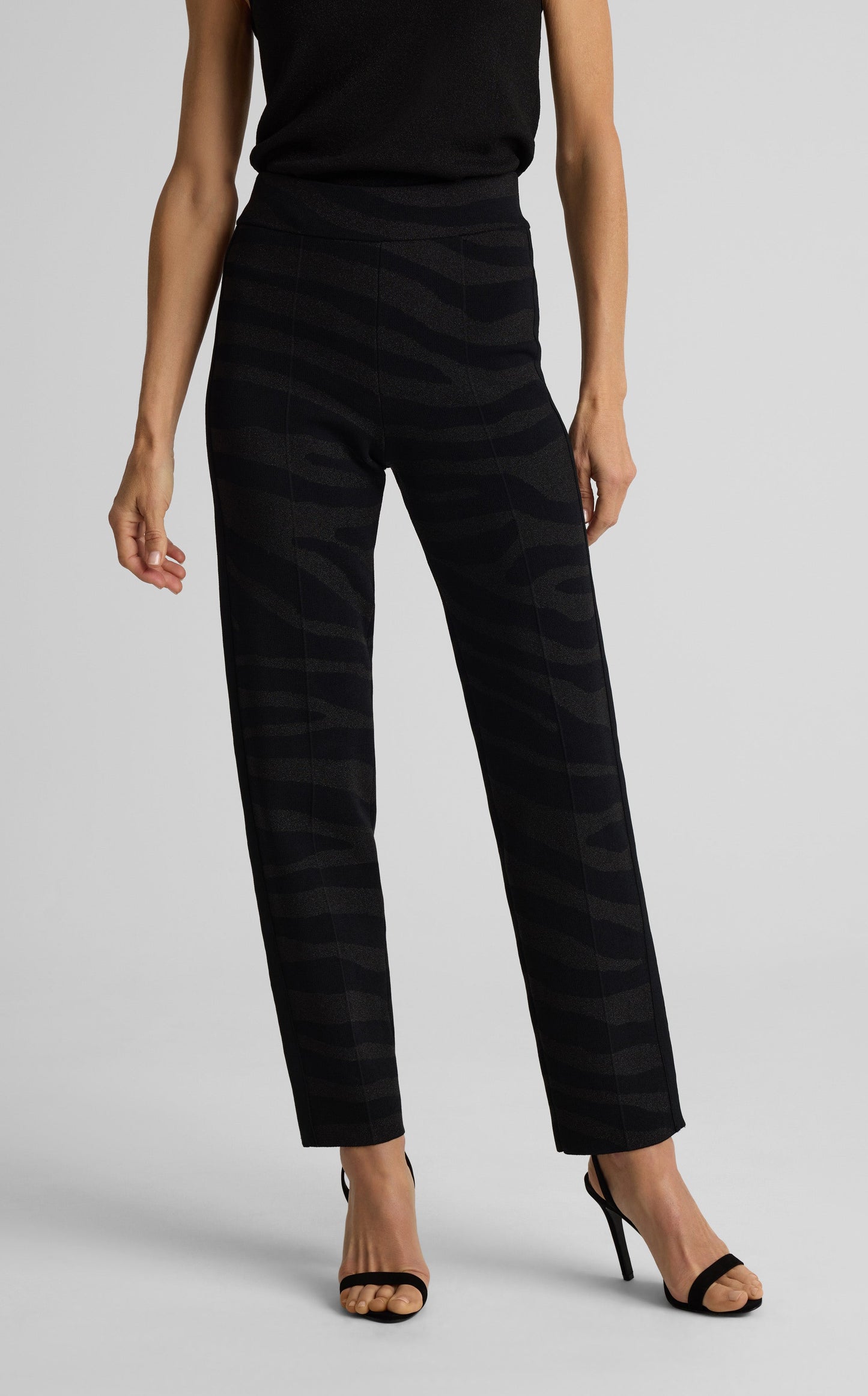 Isabel Pant In Zebra Santa Roma Knit