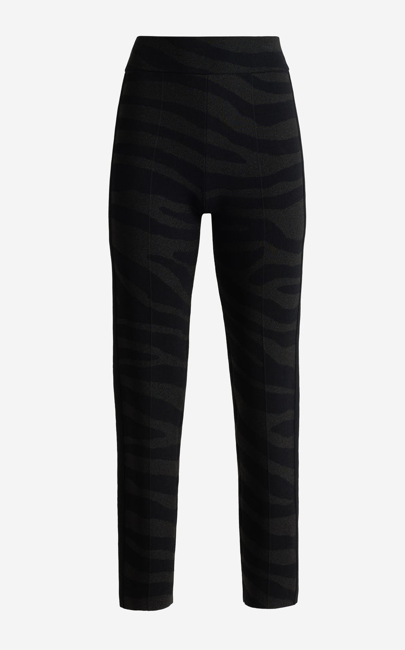 Isabel Pant In Zebra Santa Roma Knit