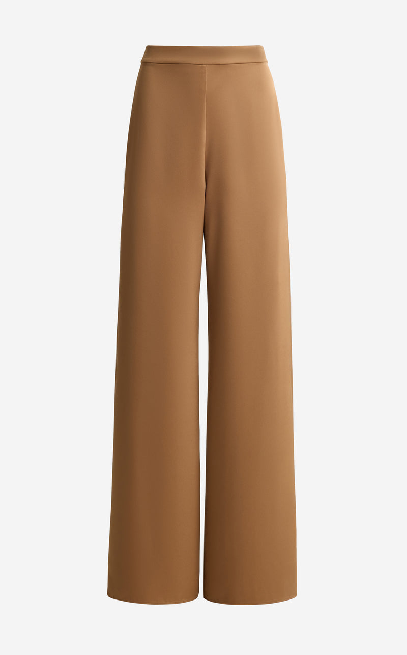 Kate Side Slit Pant In Liquid Satin