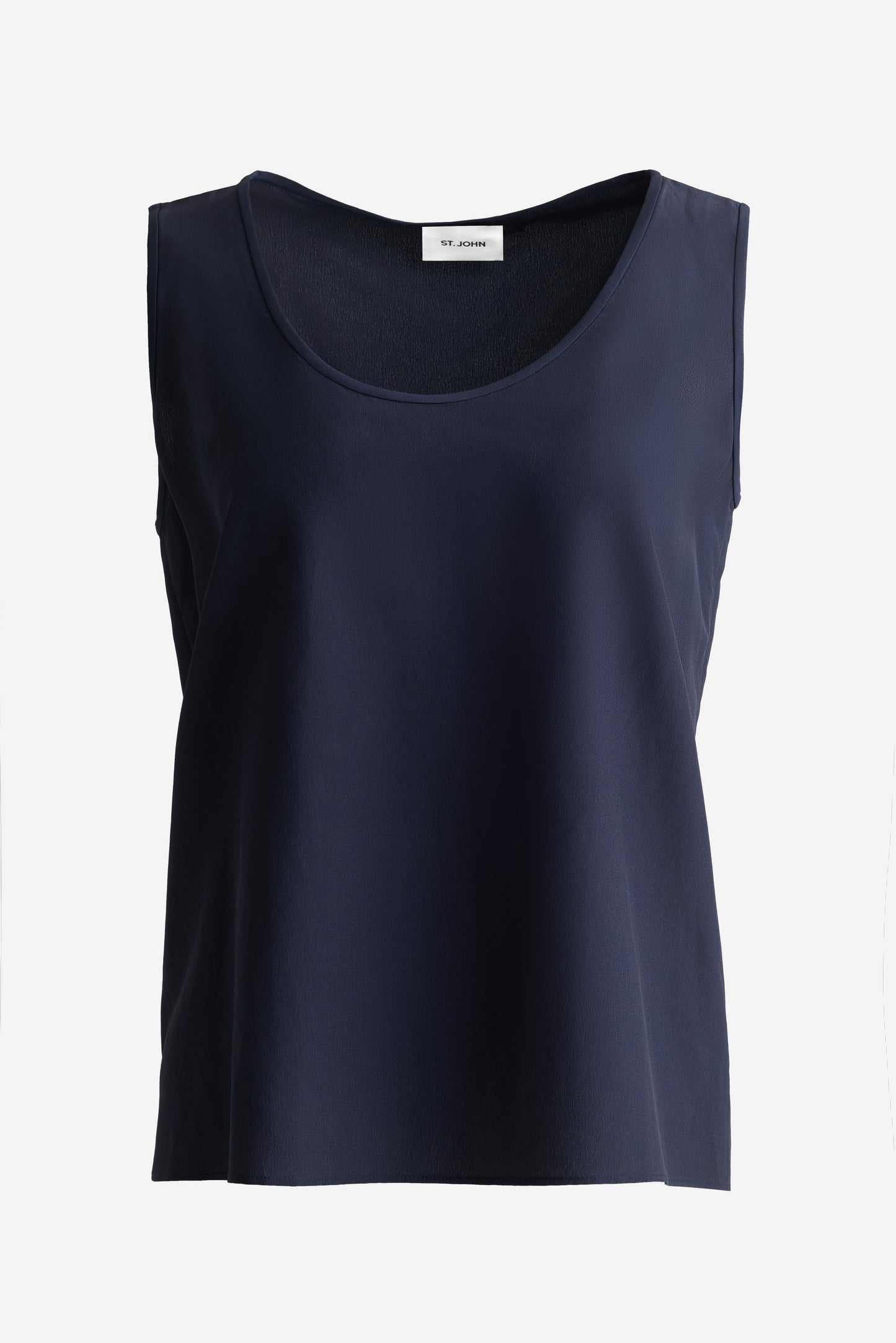 Silk Blend Scoop Neck Shell