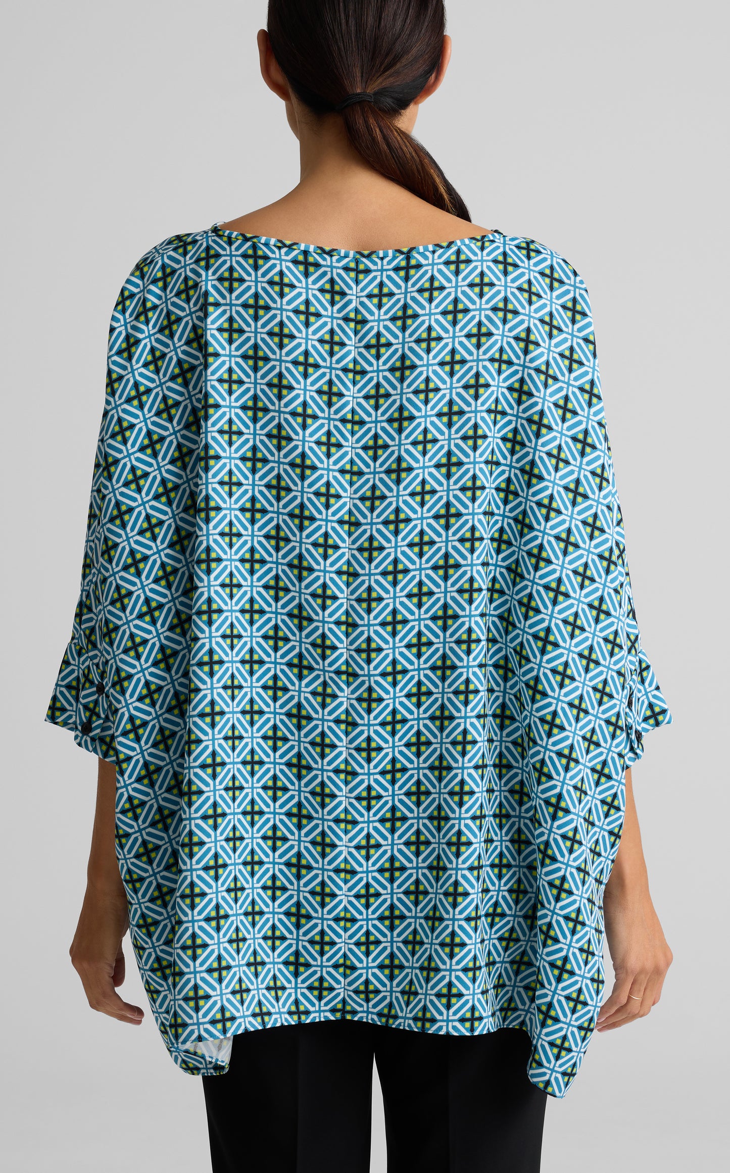 Draped 3/4 Sleeve Blouse
