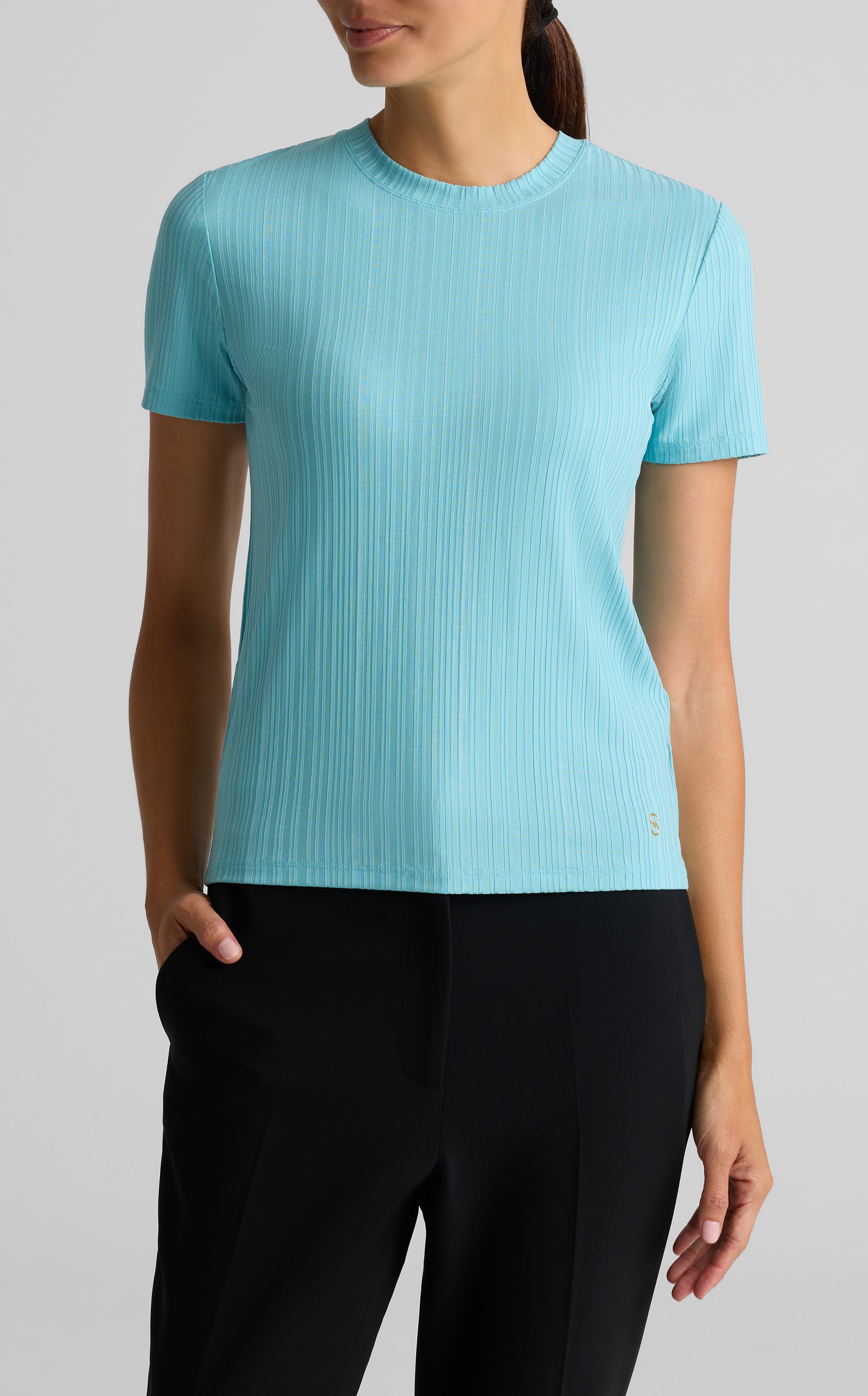 Rib Jersey Knit Tee