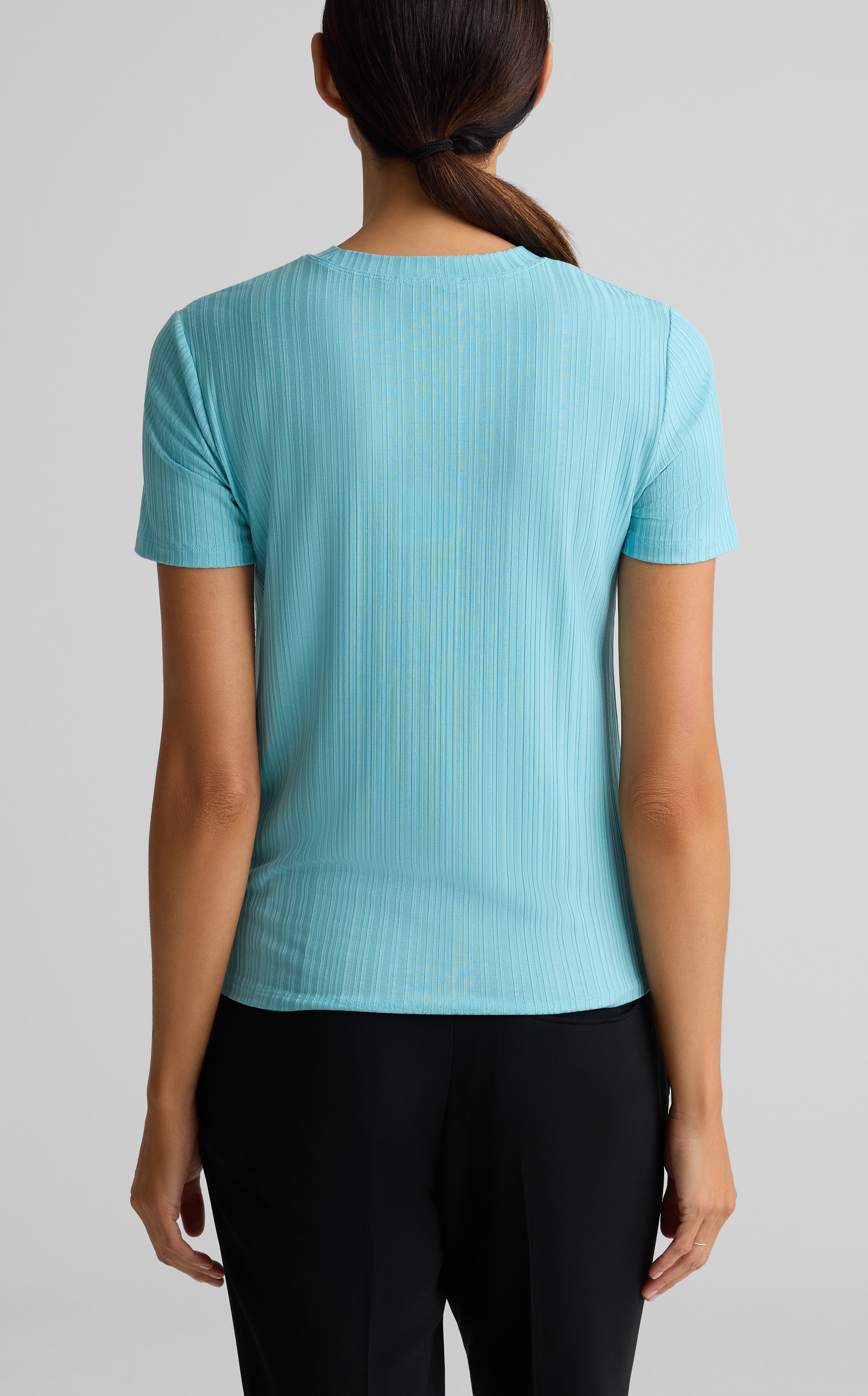 Rib Jersey Knit Tee 2