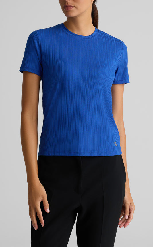 Rib Jersey Knit Tee