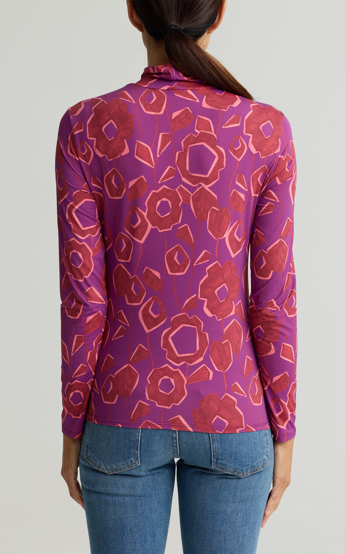 Cubist Floral Nuda Turtleneck