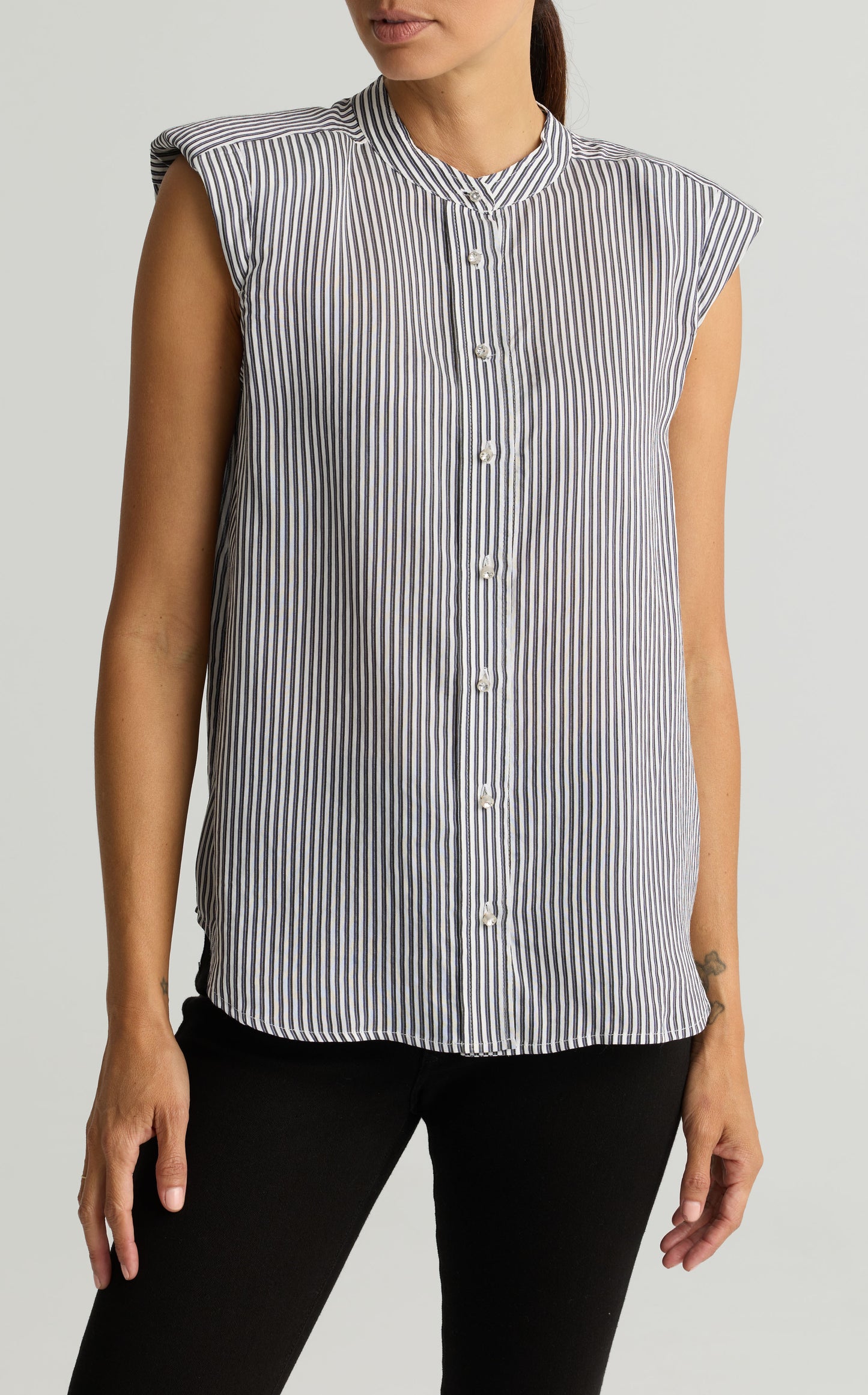 Striped Cap Sleeve Top