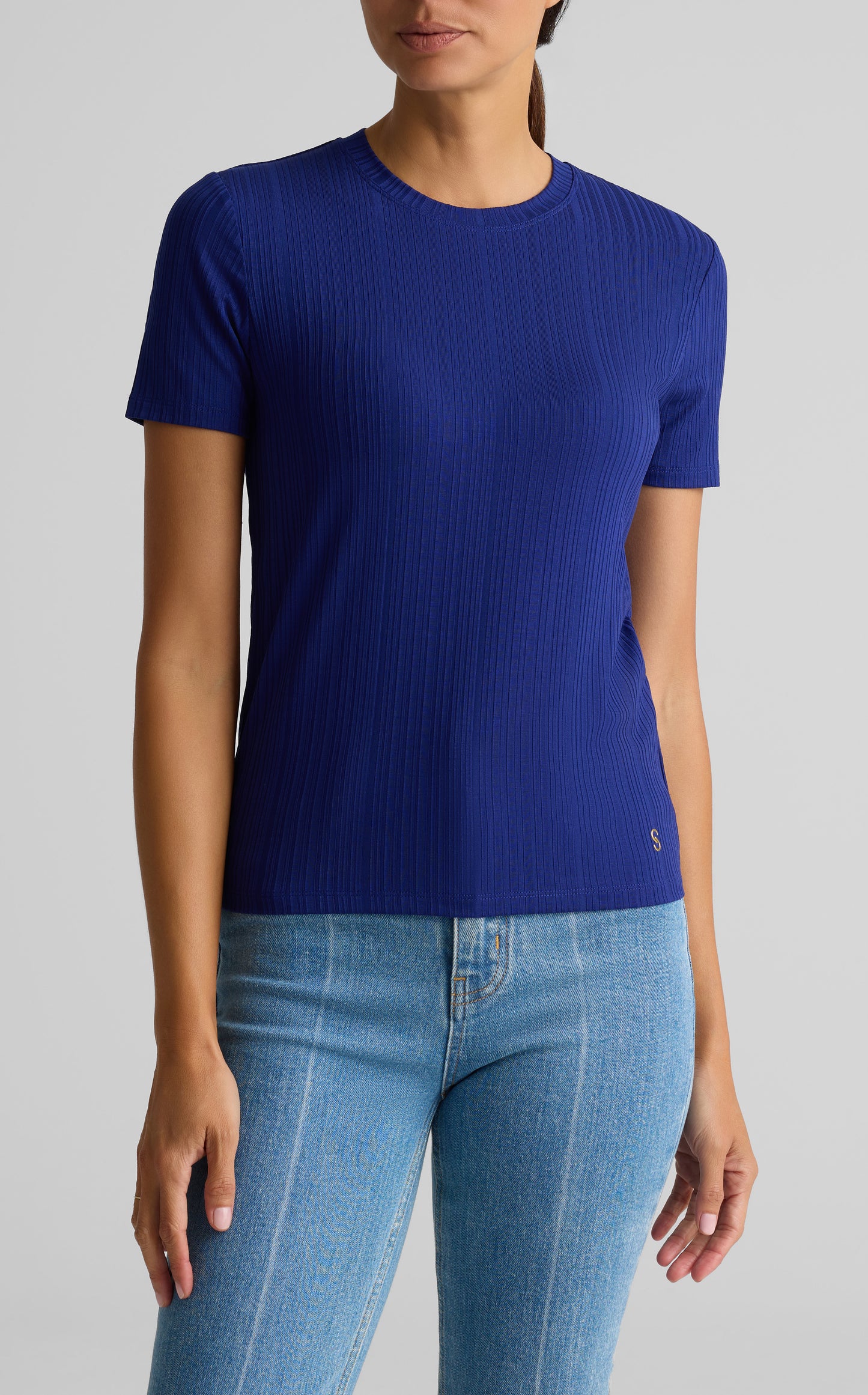 Sleek Rib Jersey Knit Top