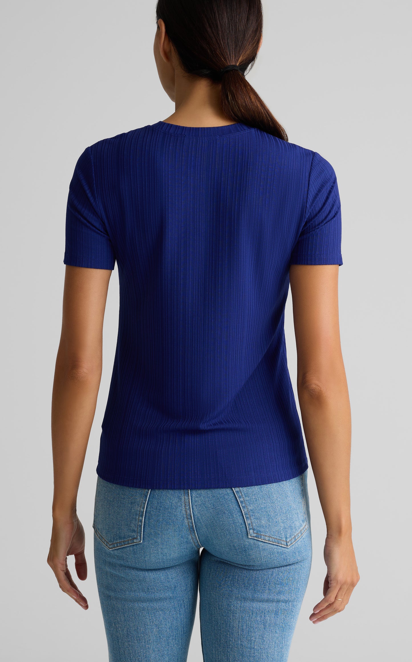 Sleek Rib Jersey Knit Top